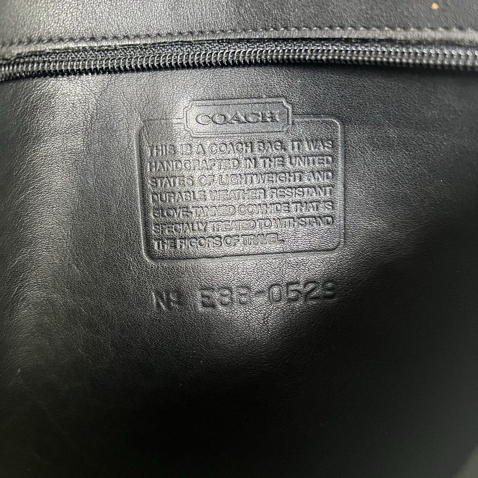 COACH Vintage Drawstring Buckle Backpack 0529 Black Leather Silver Nickel USA