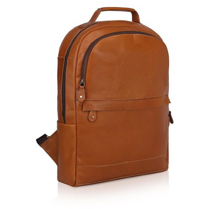 15 In Backpack Shoulder Bag Buffalo Leather Laptop Rucksack Office Handbags