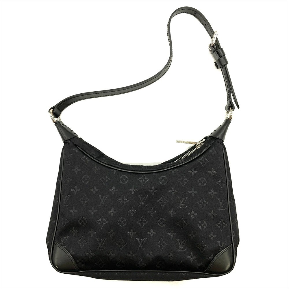 Authentic Louis Vuitton Monogram Satin Little Boulogne Shoulder Bag M92142