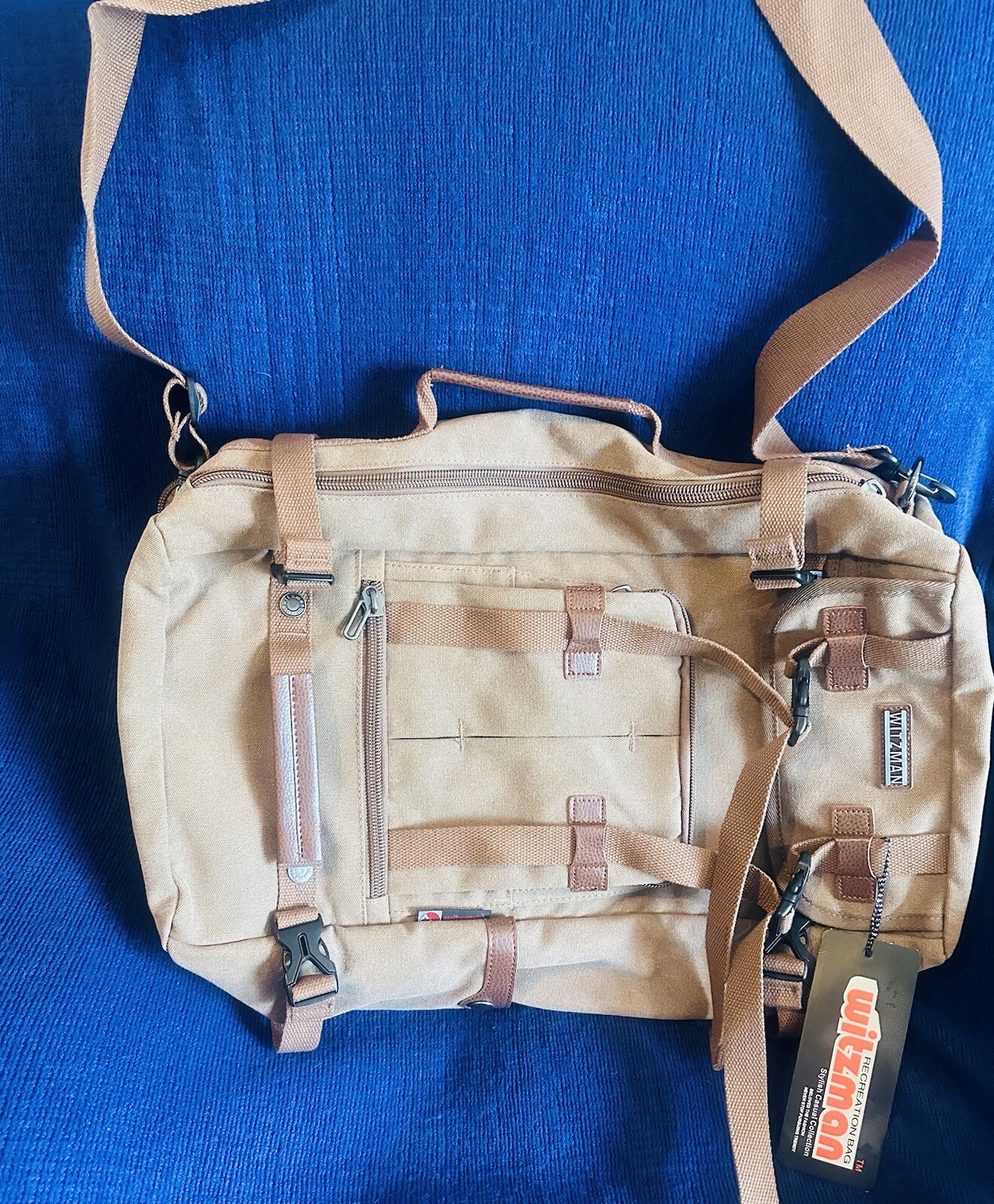 WITZMAN Canvas Backpack Vintage Travel Backpack Large Laptop Bags Convertible…