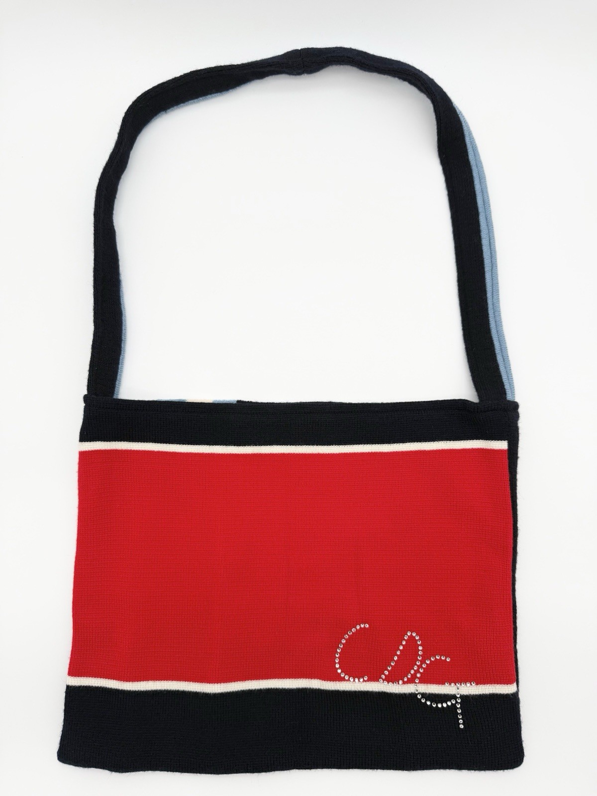 Comme des Garcons CDG Swarovski Logo Knit Tote Bag OB-K 019 AW Archive