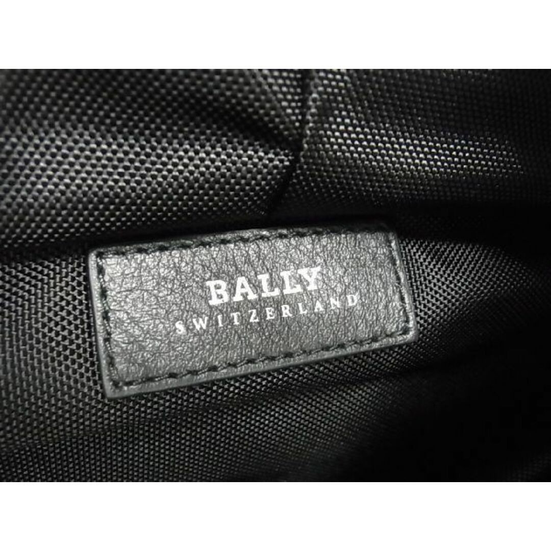 Bally Men’s Nylon Backpack Navy Blue Black Stripe Design Authentic 30x30x12cm