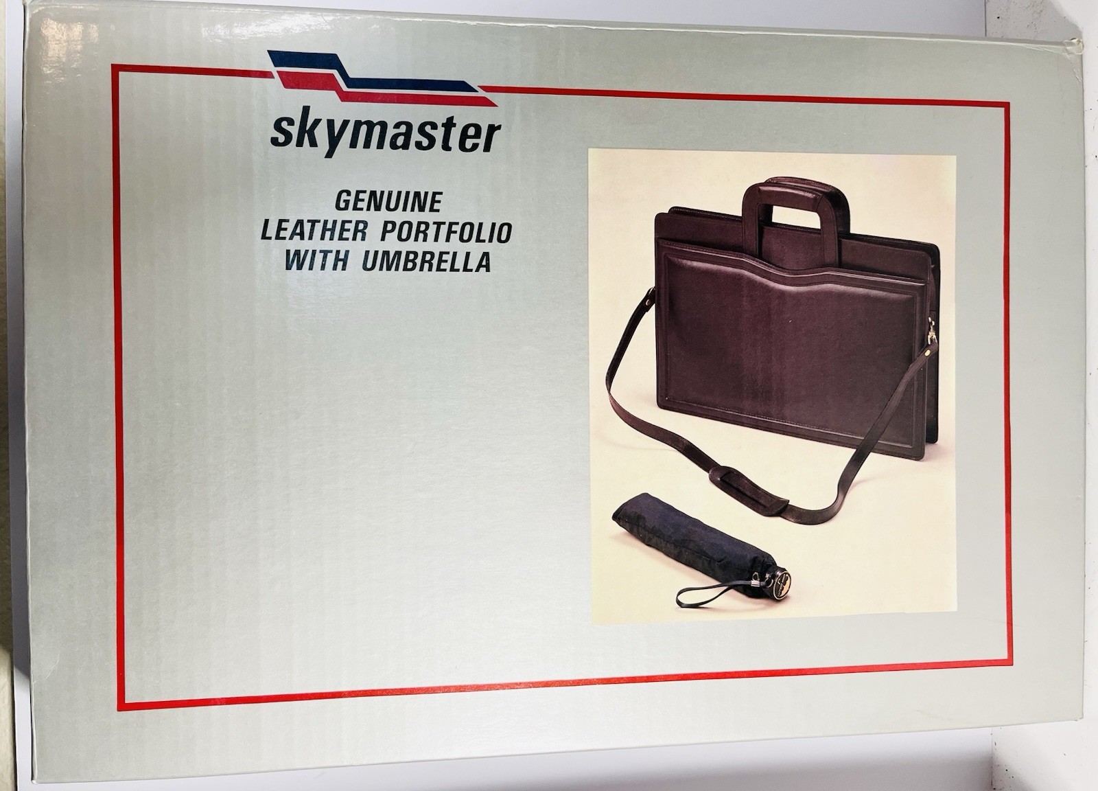 Leather Zip Around Portfolio Notebook Case Skymaster