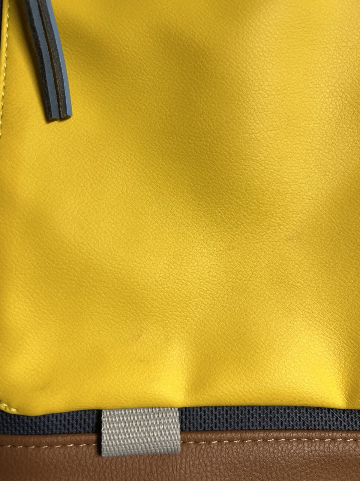 Eco Friendly Daniel Chong Waterproof Backpack Navy Blue Mustard Yellow 10″x13″