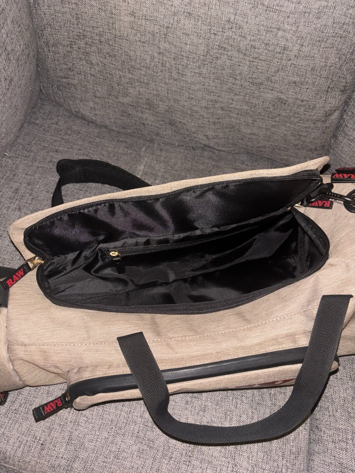 Raw Rolling Papers Cone Shaped Duffle Bag Shoulder Strap Authentic W/ RAW Poster