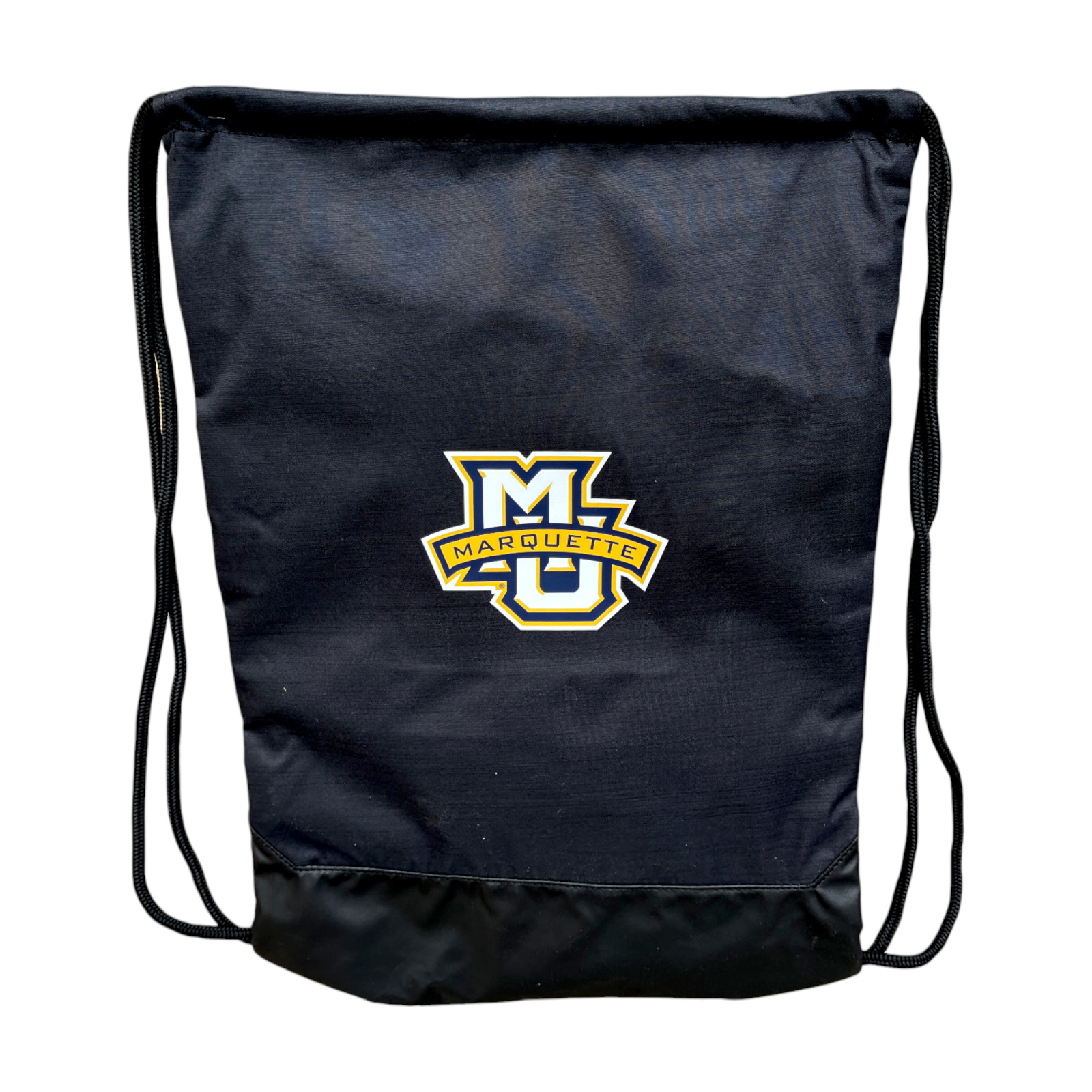 Nike Marquette University Golden Eagles Logo 20×14 Black Drawstring Bag Gymbag