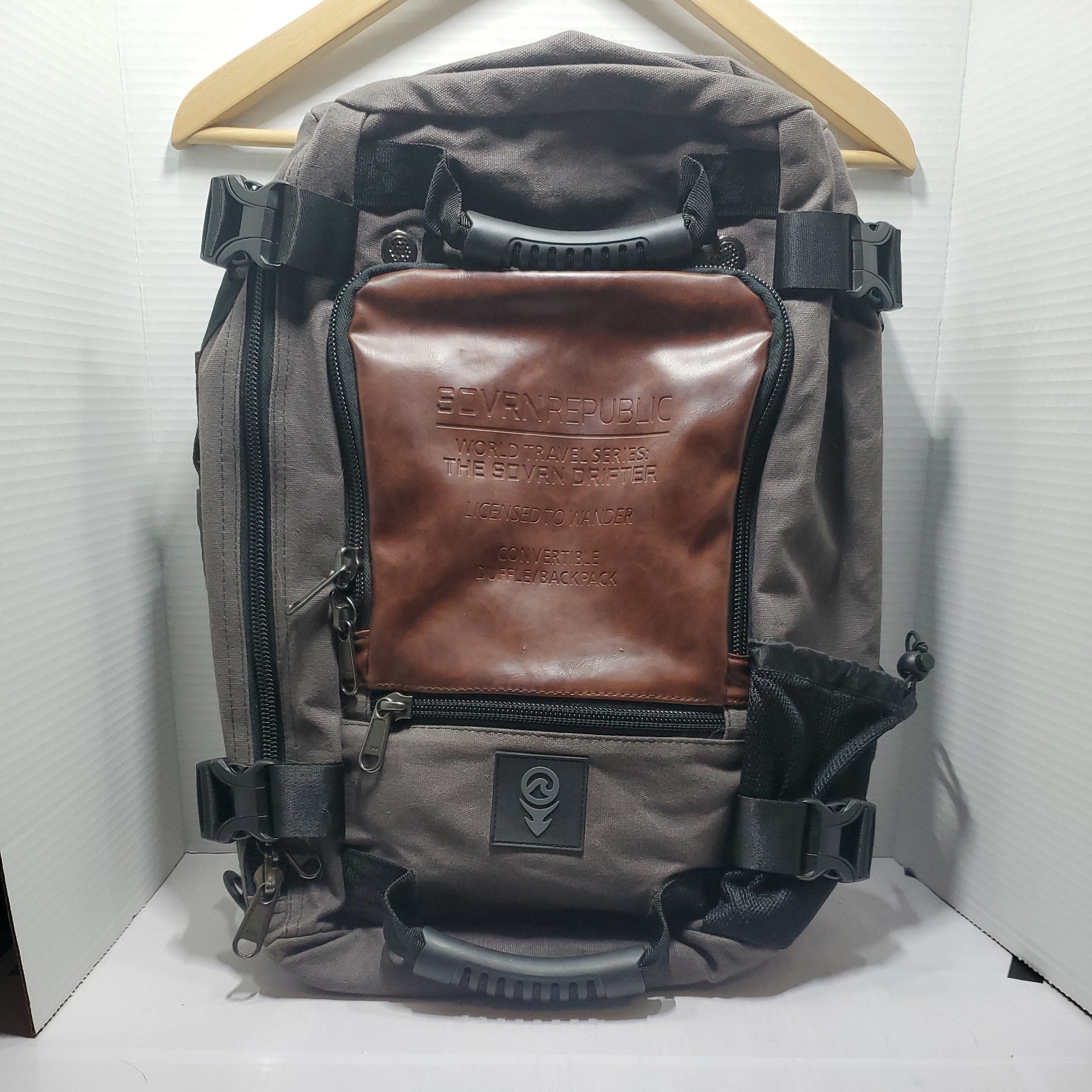 Sovrn Republic 30L Drifter 4.0 Convertible Canvas Duffle/Backpack Charcoal NWOT