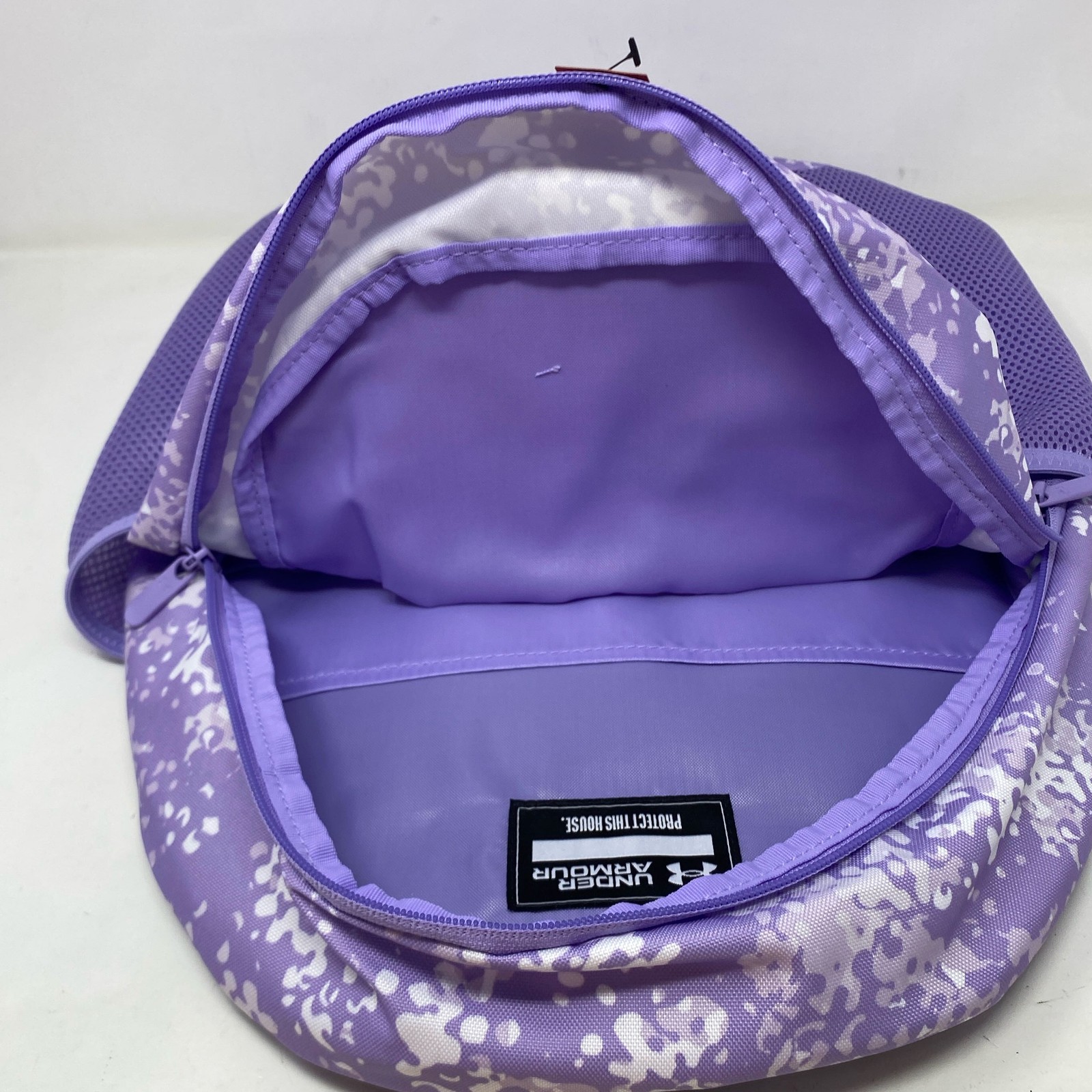 Under Armour Hustle Sport 6.0 Backpack Purple Camo 26L OSFM