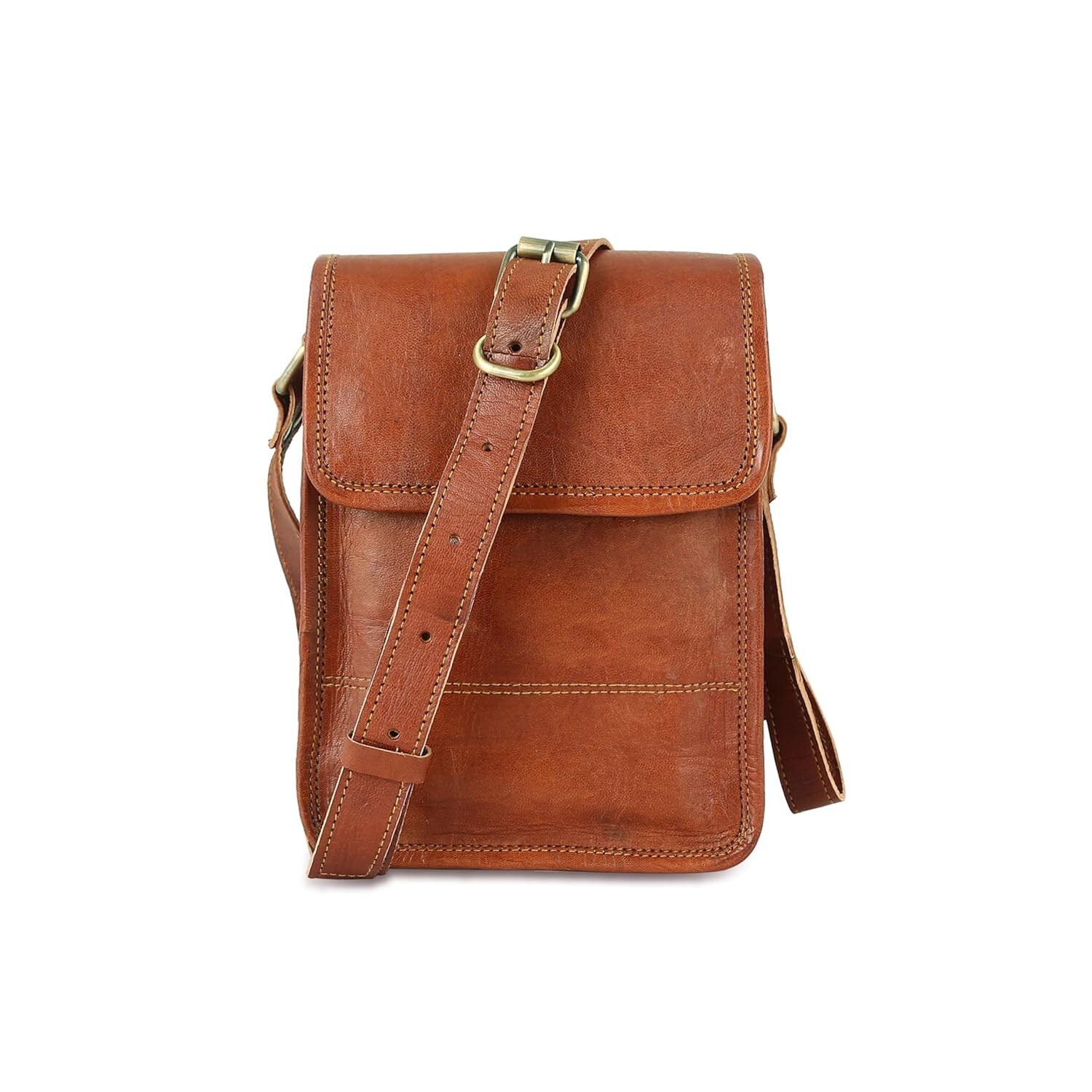 New Men’s Genuine Leather Handbag Shoulder Satchel Messenger 11 inch X 9 Inch