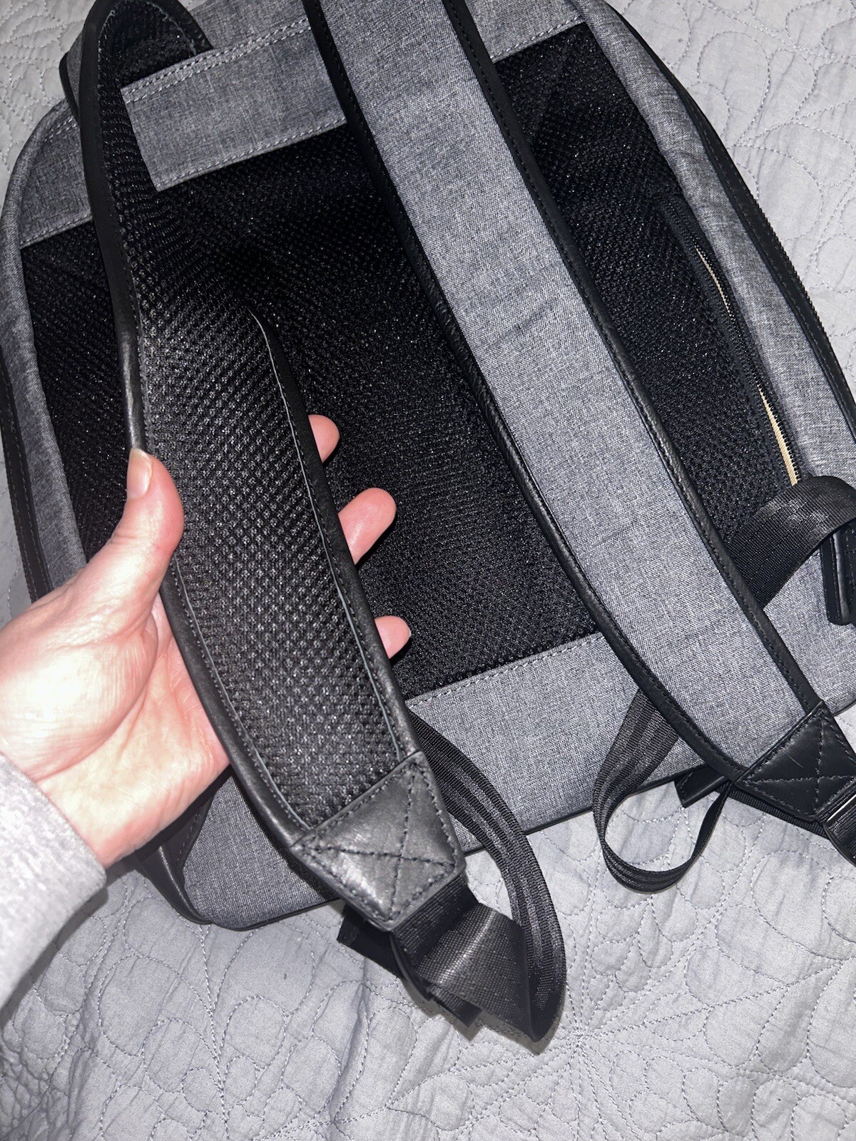 NEW BOCONI Recycled Polyester & Leather Backpack ( DEFECT)