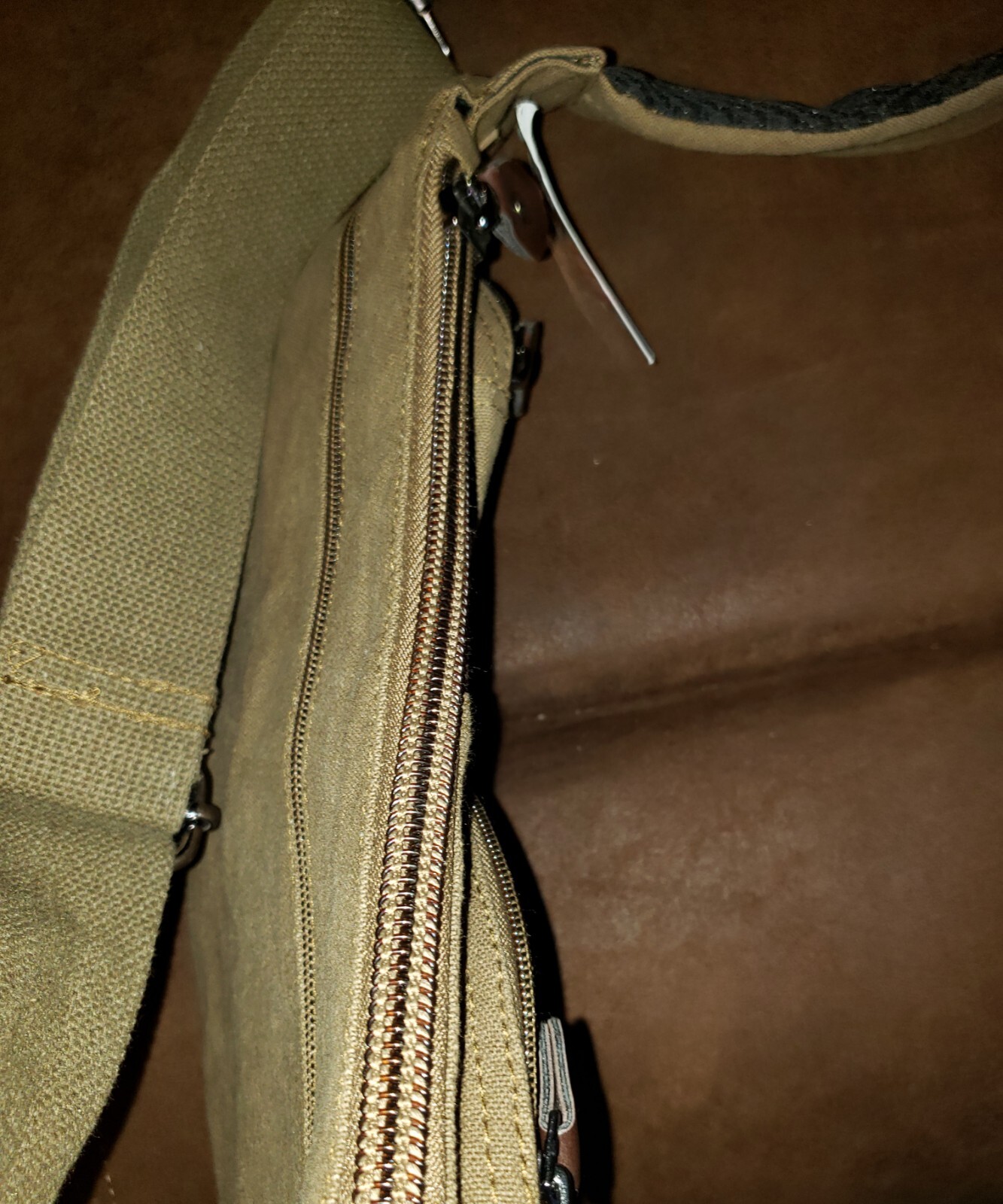 NWT Rothco Tactical Vintage Crossbody Bag Canvas Shoulder 6 Zippered Compartment