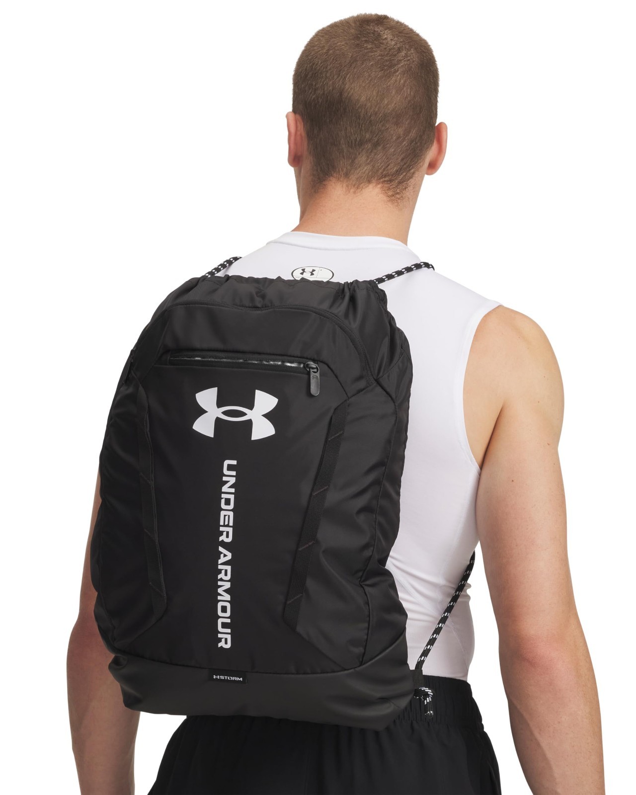 Versatile Black Sackpack for All Ages, Durable, Lightweight, One Size Fits Most