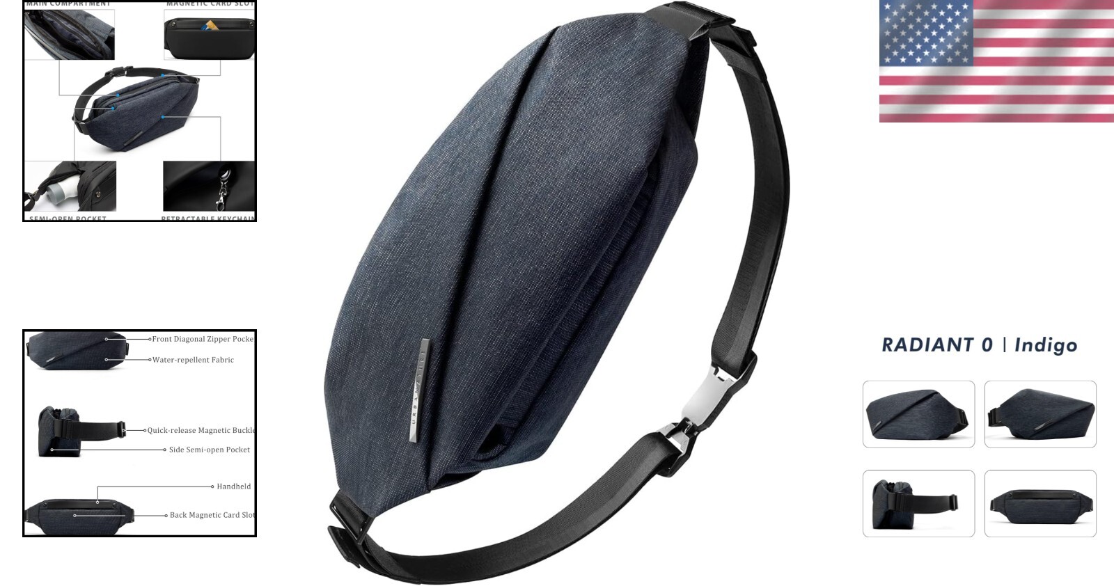 Durable Lightweight Chest Bag – Three Layers of Organized Storage for Essentials