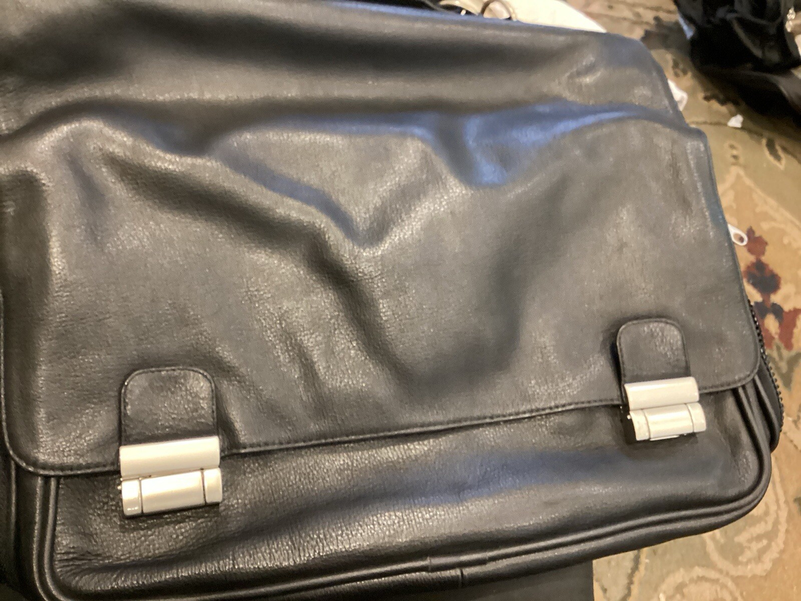 leather briefcase 4 Compartments