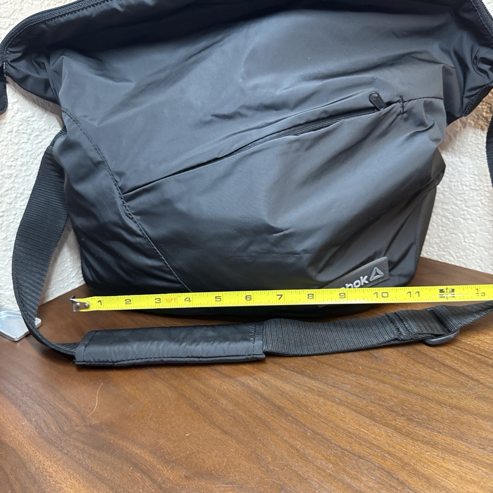 Reebok Classic Foundation Grip Nylon Black Sports Shoulder Bag Gym Lightweight