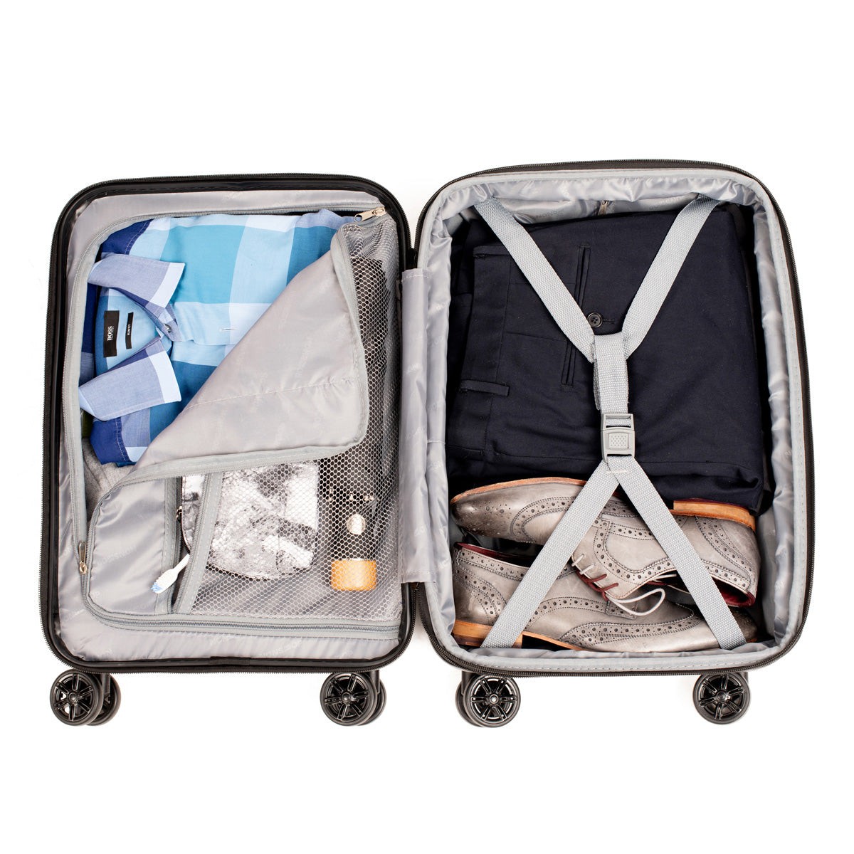 NONSTOP NEW YORK Luggage Expandable Spinner Wheels Travel Suitcase 3 Piece U23
