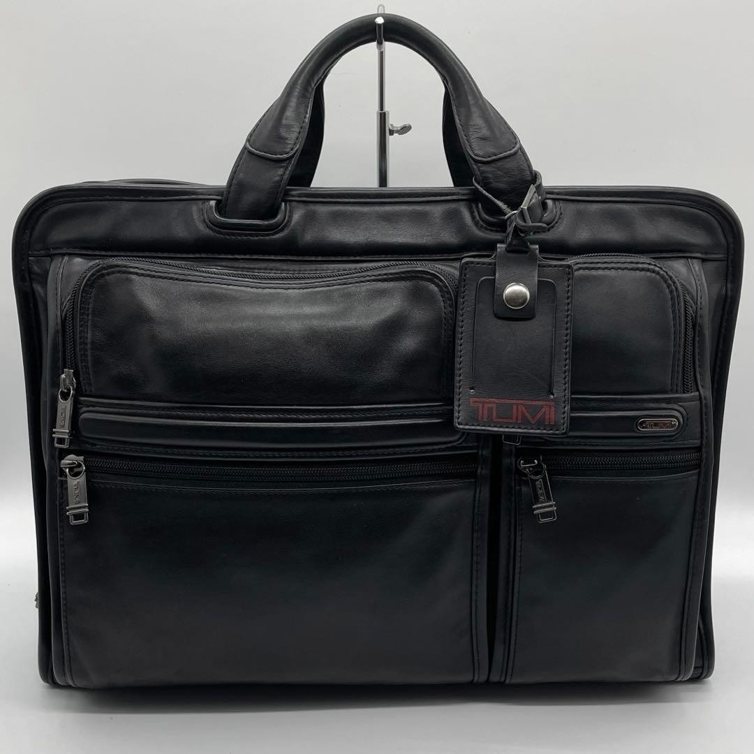TUMI Black Napa Leather 2Way Business Bag 31cm