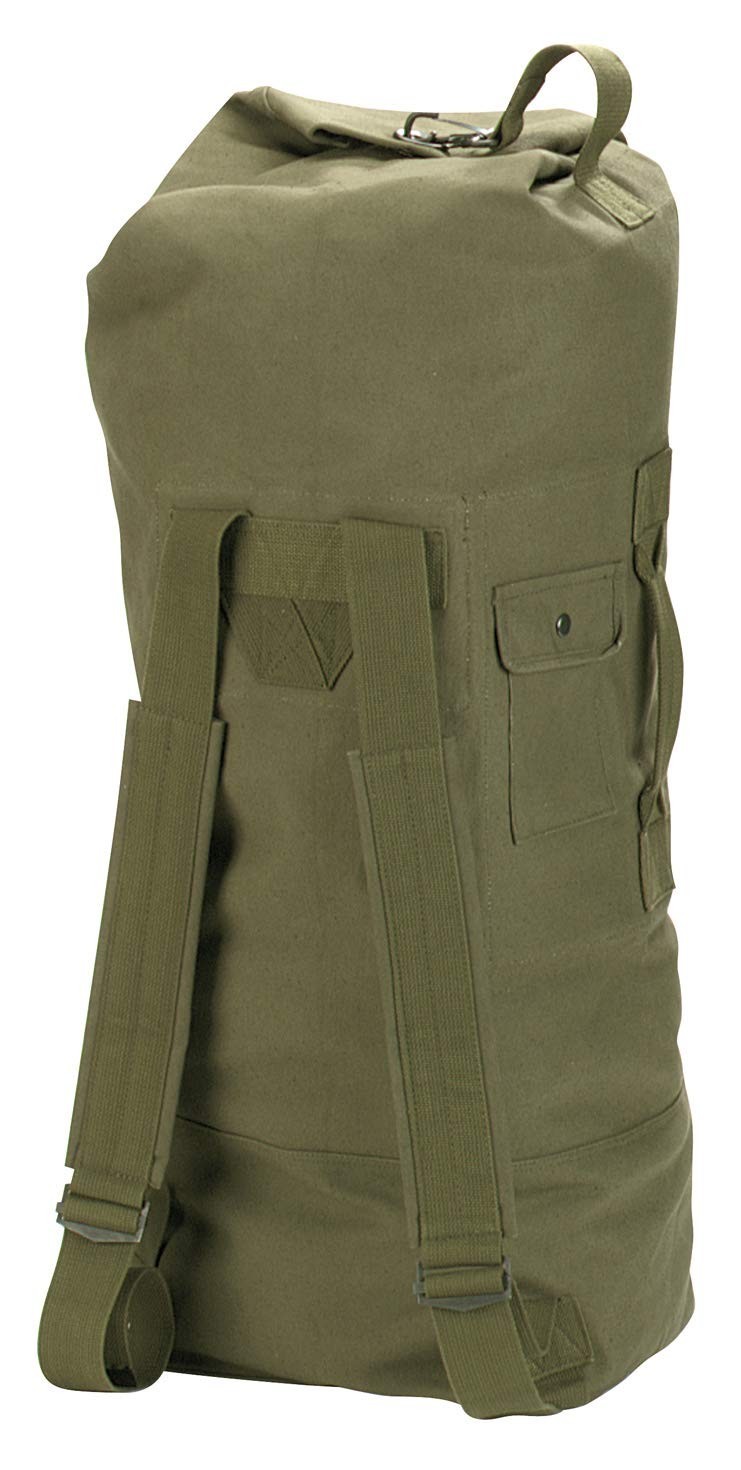 GI Style Double Strap Duffle Bag – Durable Travel Tote, Gym Gear, Weekend Bag