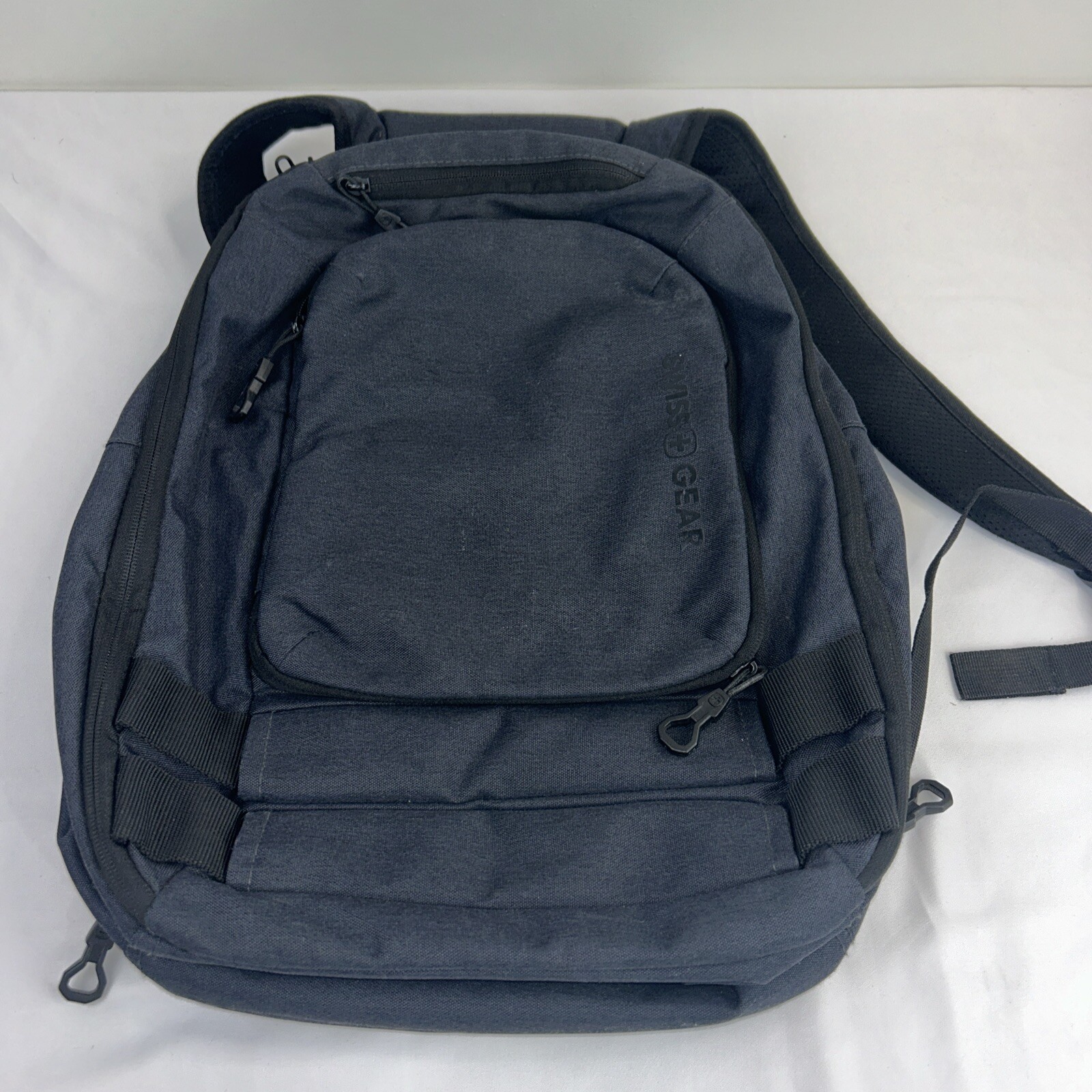 Swiss Gear Airflow Backpack All Black Multi Compartments Lap Top Sleeve Padded
