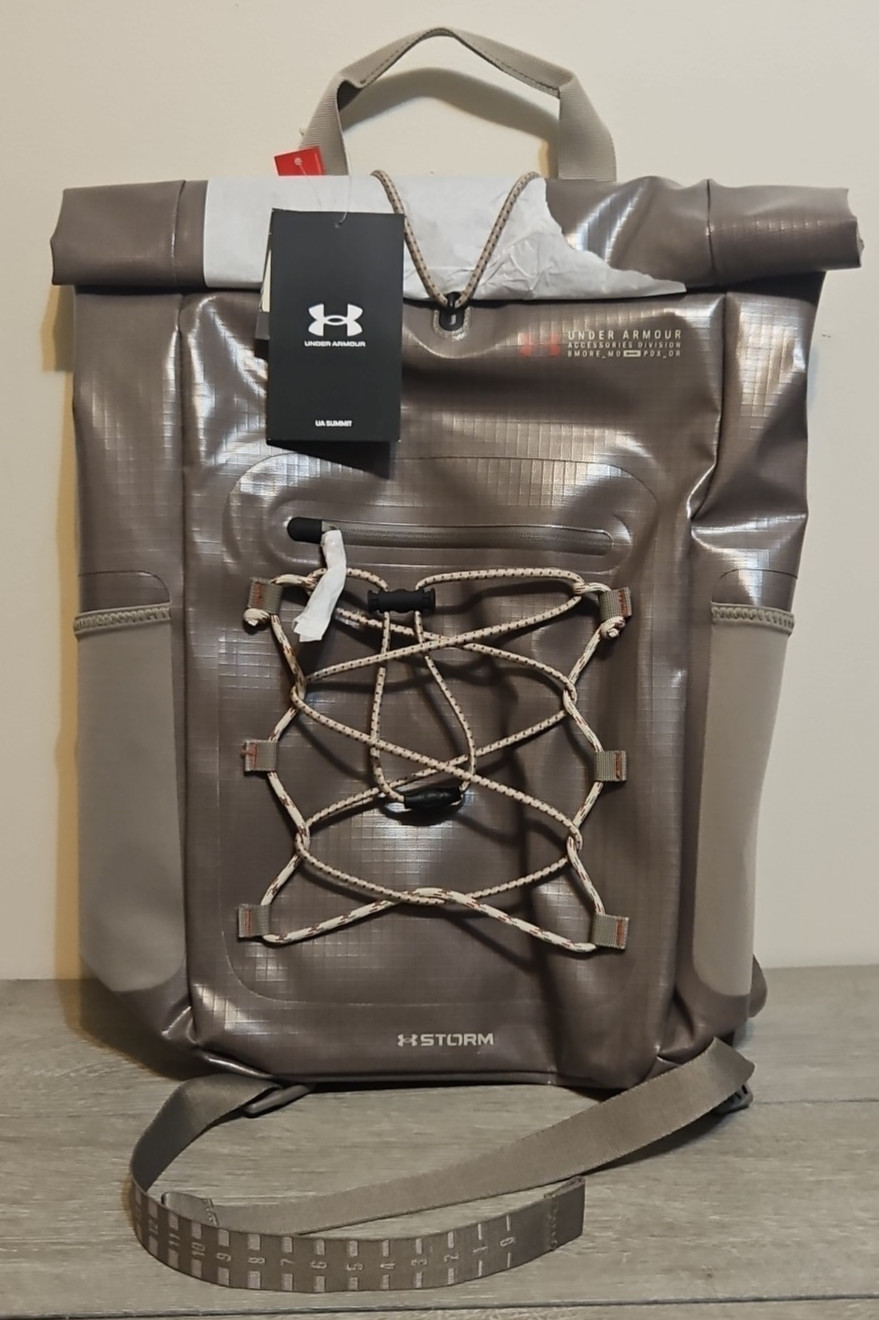 $200 Under Armour Storm Backpack Summit Brown Waterproof 1376462-200 Large