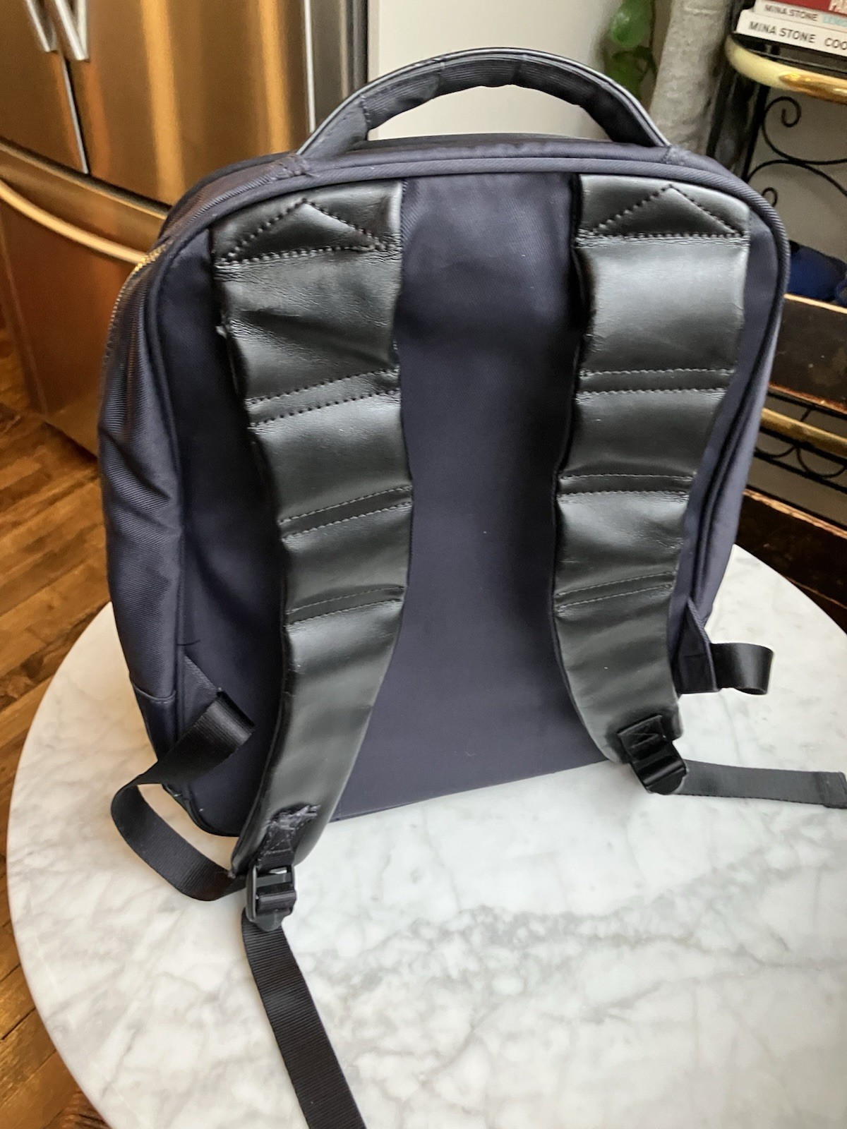Le Tanneur Navy/black Leather Backpack