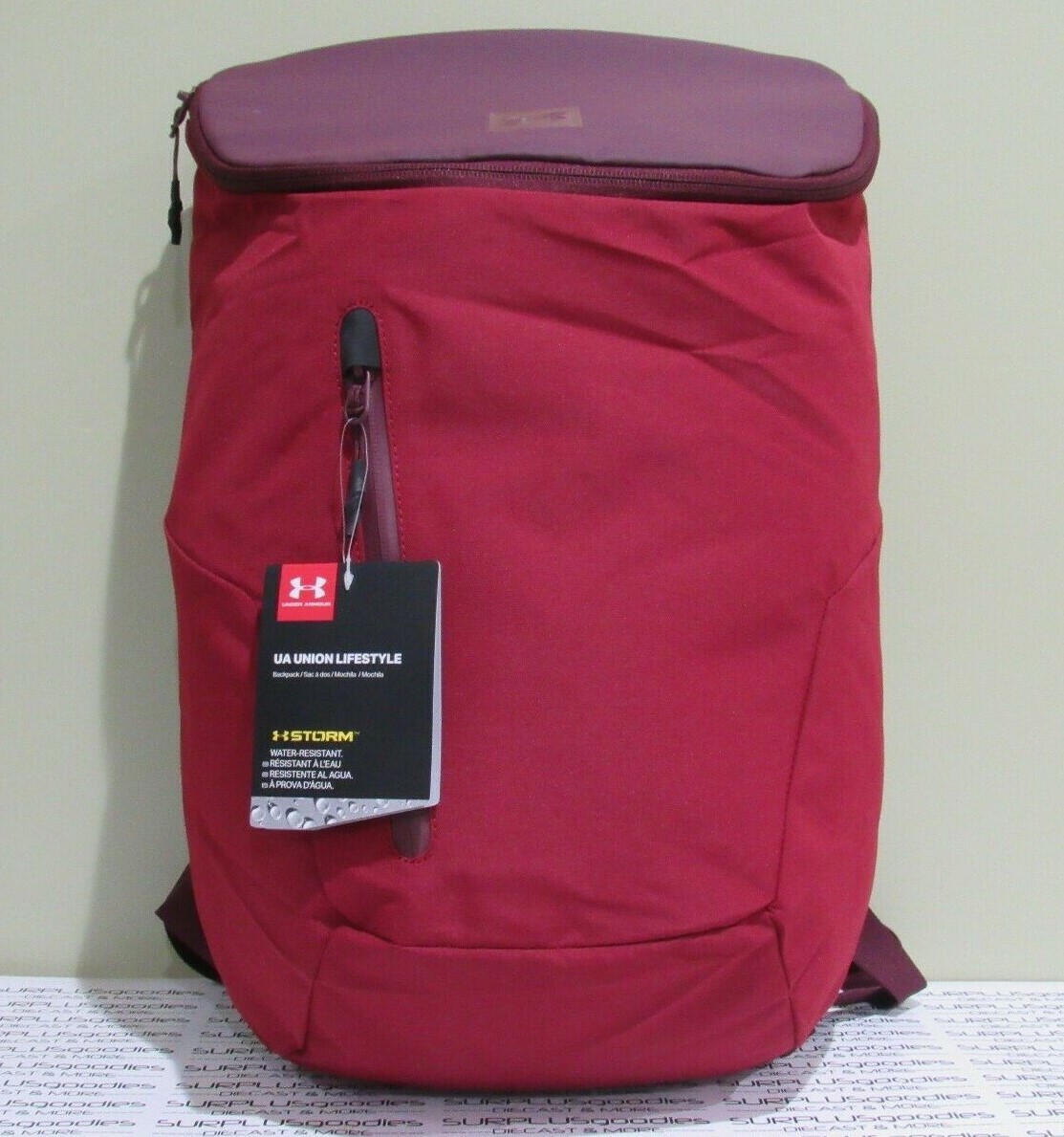 UNDER ARMOUR Union Lifestyle Backpack Bag NWT Dark Maroon/Cardinal 1316575/600