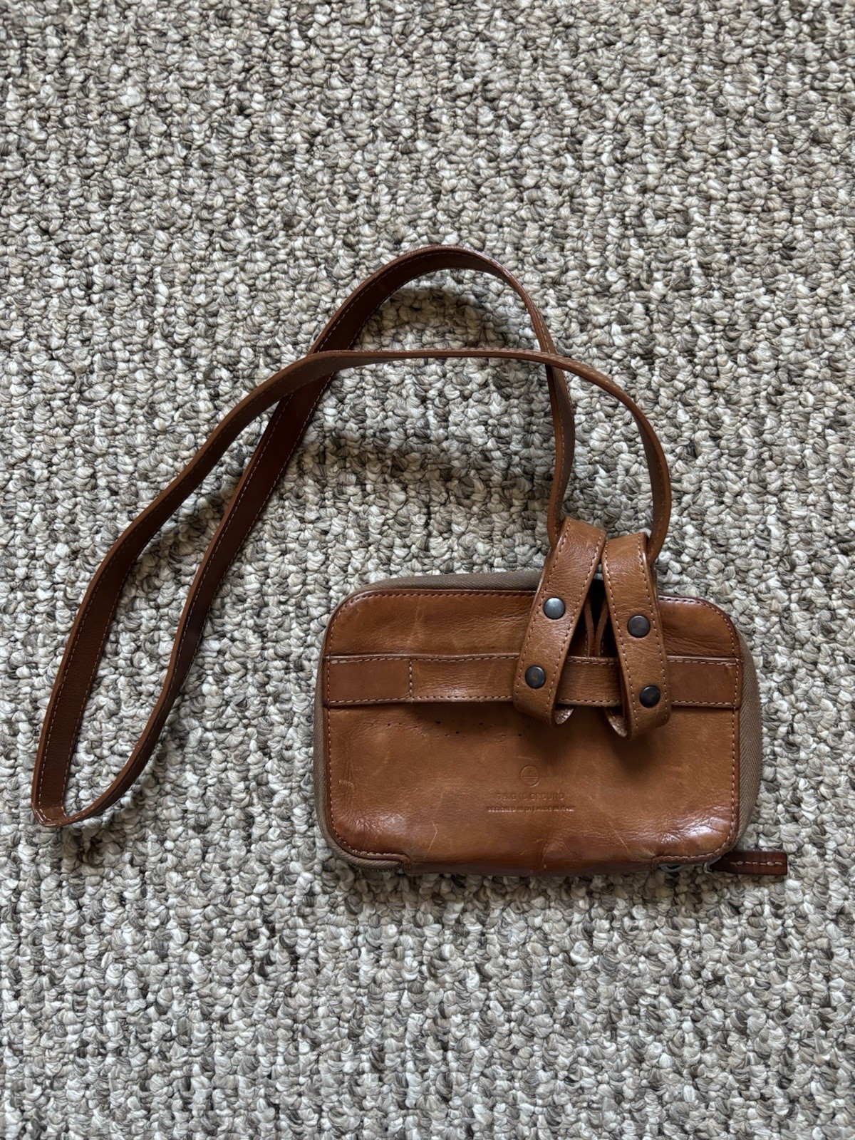 This Is Ground Brown Leather Bad With Zipper