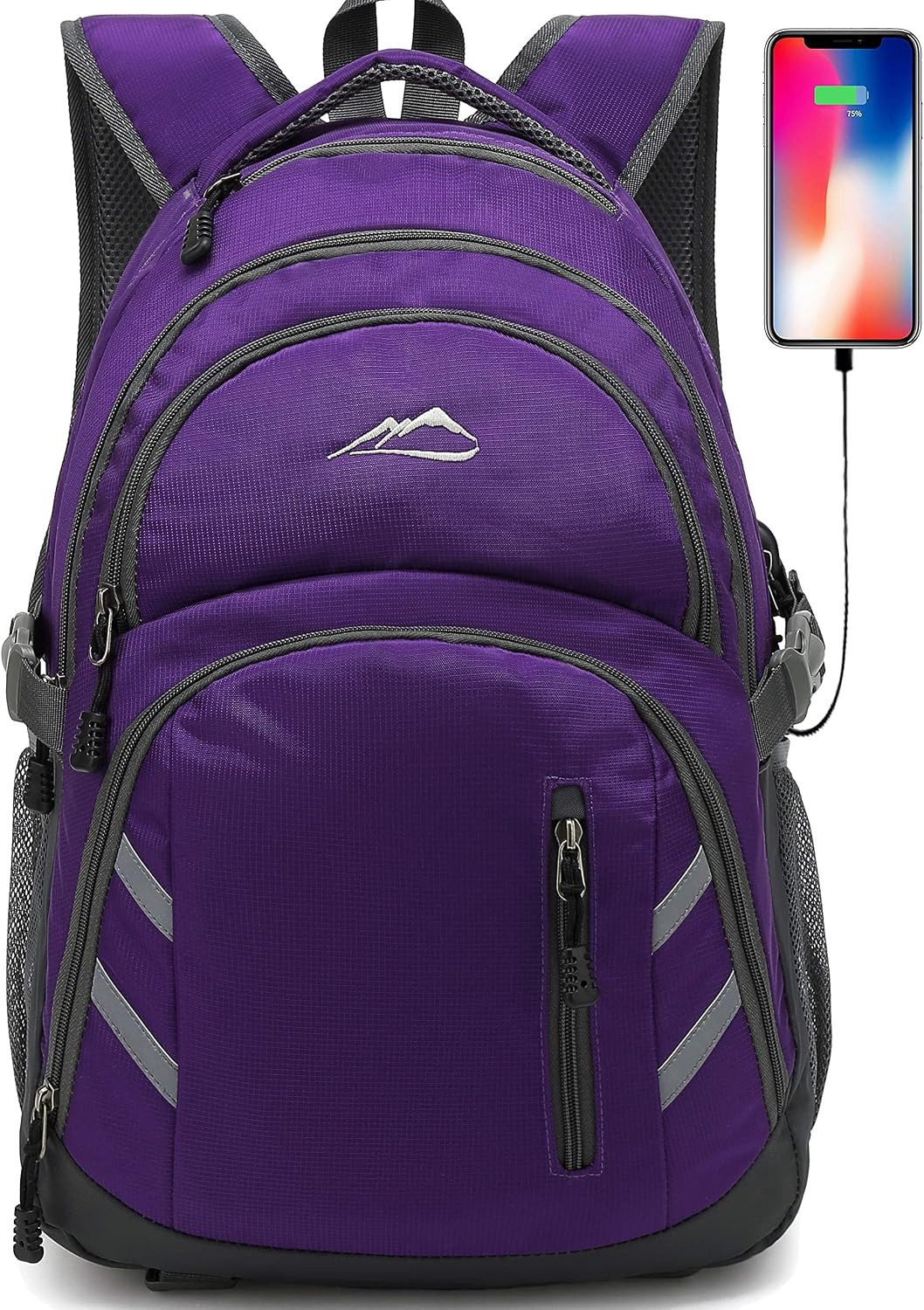 Backpack Bookbag for College Laptop Travel, Fit Laptop up to 15.6 Inch with USB