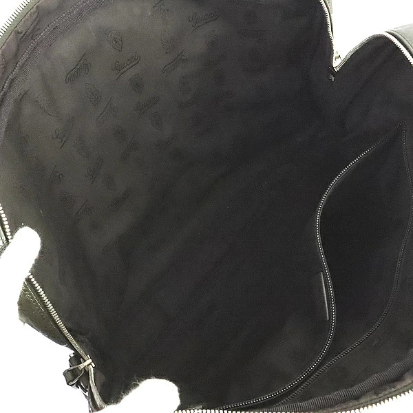 Gucci Briefcase GG Implime Pattern PVC Leather Moss Green 19223
