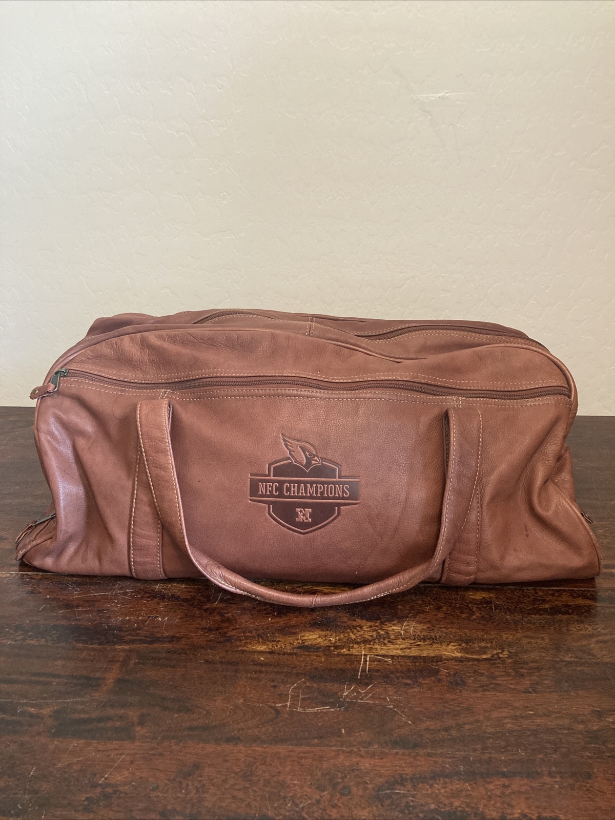 Canyon Outback Leather Duffle Bag Arizona Cardinals NFC Champions Vintage & Rare