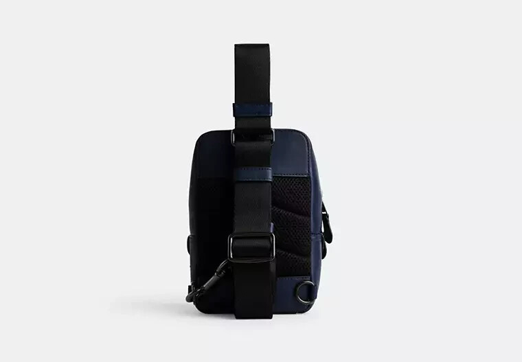 Coach Men’s Deep Blue Glovetanned Leather Gotham Sling Pack 13 (CM371) – NWT