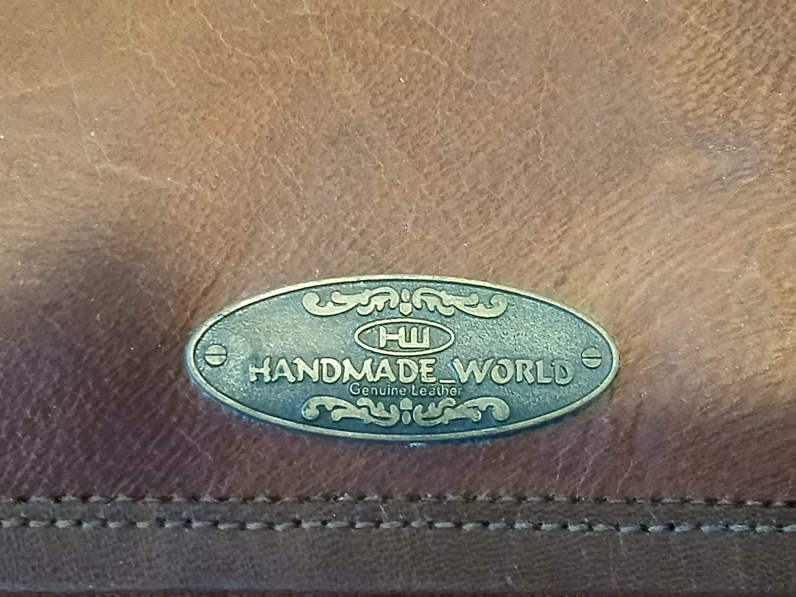 MEN’S HANDMADE WORLD EXECUTIVE BROWN LEATHER SATCHEL MESSENGER BAG MADE IN USA