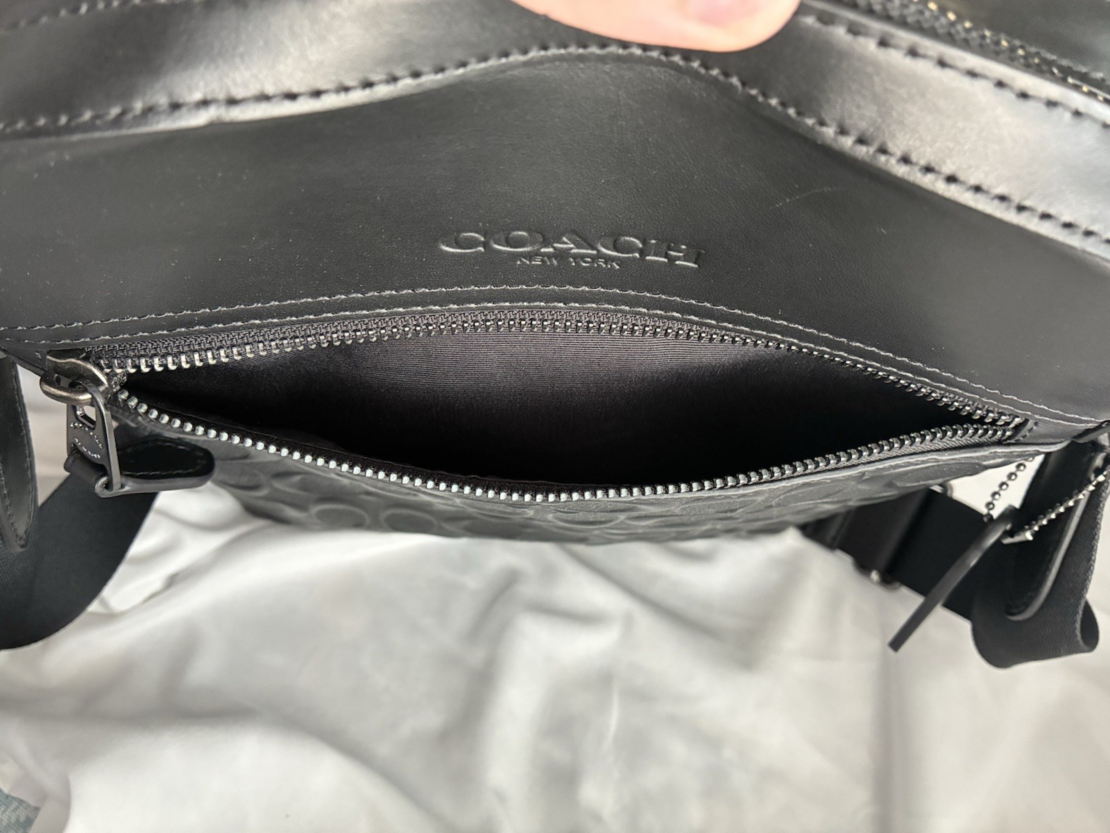 Coach Black Houston Flight Bag Adjustable Strap Crossbody