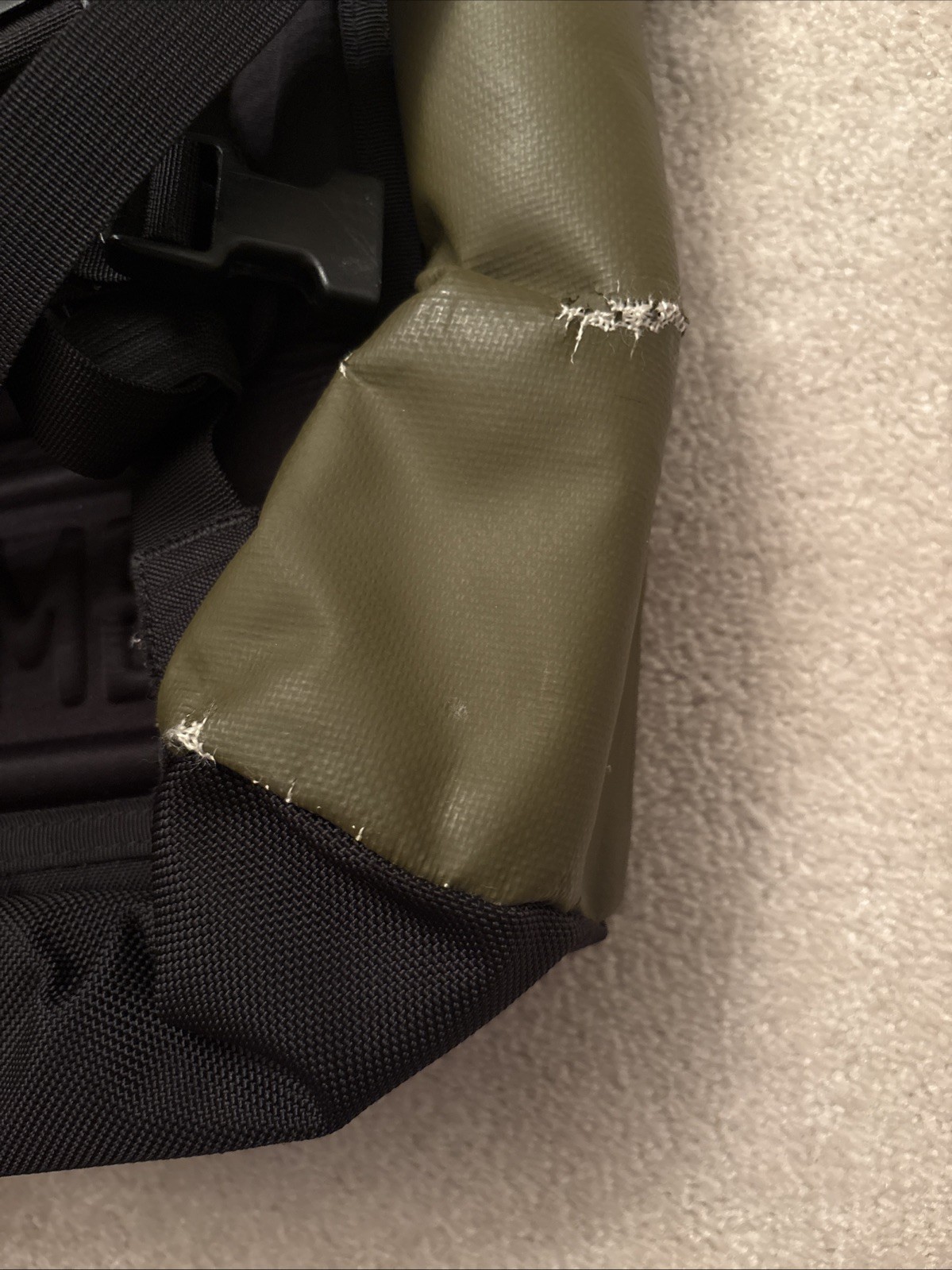 READ Chrome Assault Series Green Olive Water Resistant Rolltop Backpack
