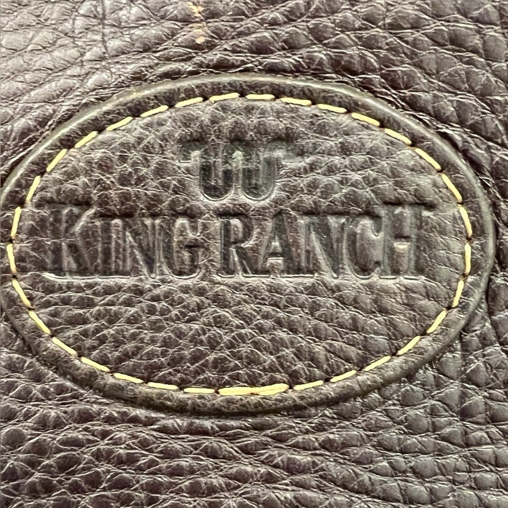 King Ranch Classic Dark Brown Leather 2 Compartments Adjustable Straps Backpack