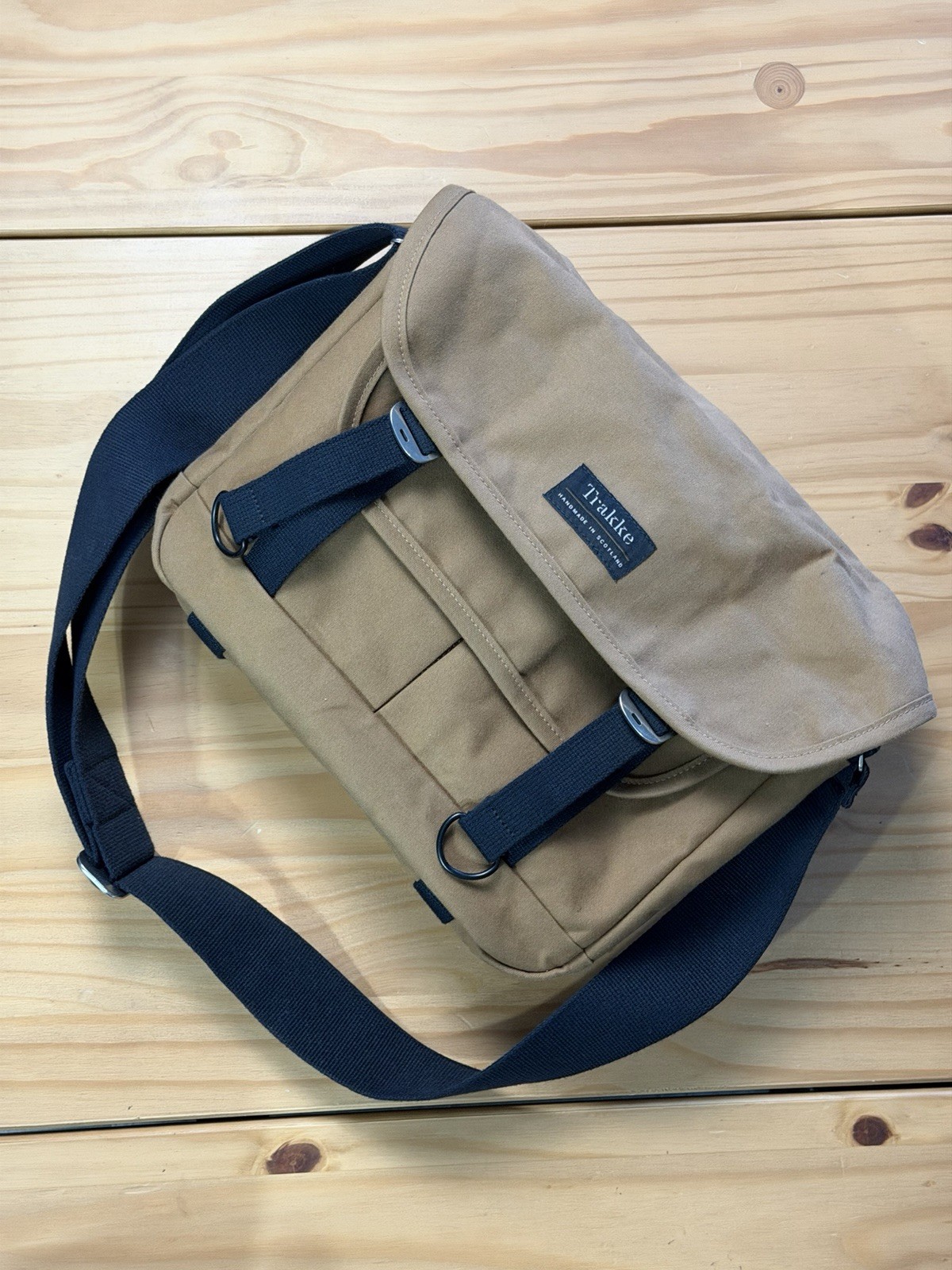 Trakke Bairn Messenger (10L, Whiskey) Dry-Finish Waxed Canvas Made In Scotland