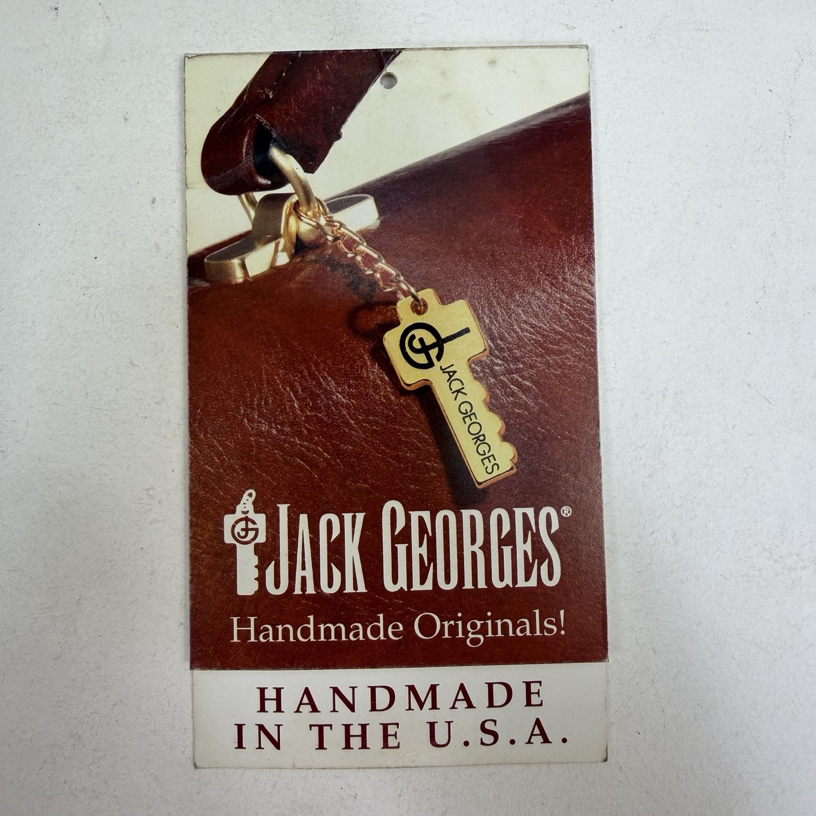 Jack Georges Brown Leather Briefcase Messenger Flap Bag Lock w/ Keys – 16” – USA