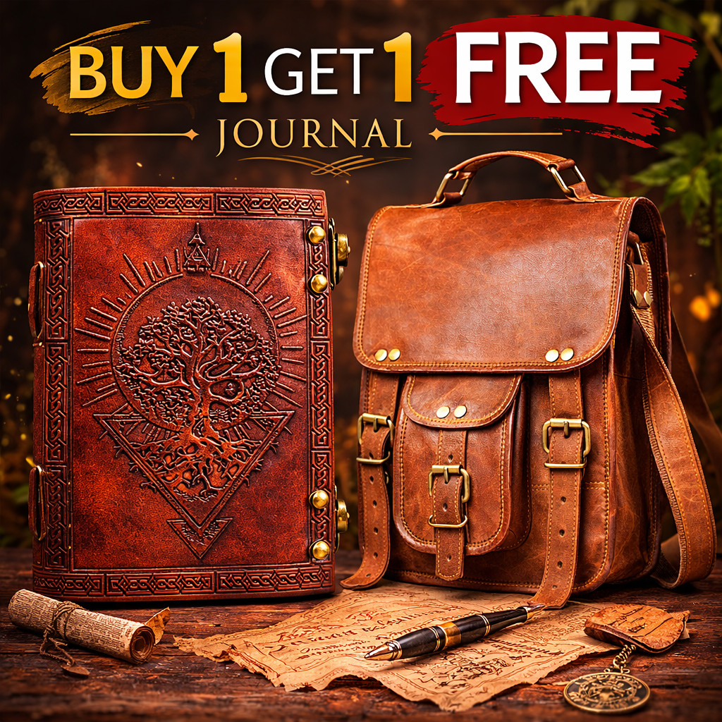 Genuine Leather Crossbody MessengerBag9x11Brown Shoulder Bag Tablet+Free Journal