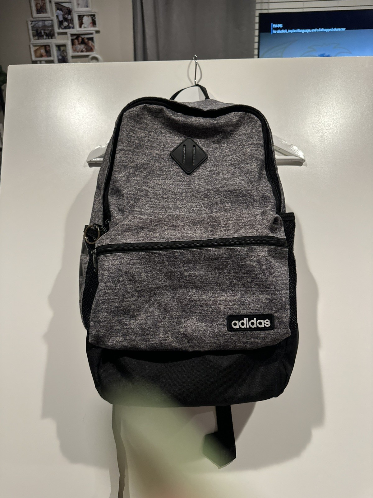 Adidas Classic 3S 4 Backpack Signature 3 Stripes Pockets Black Gray