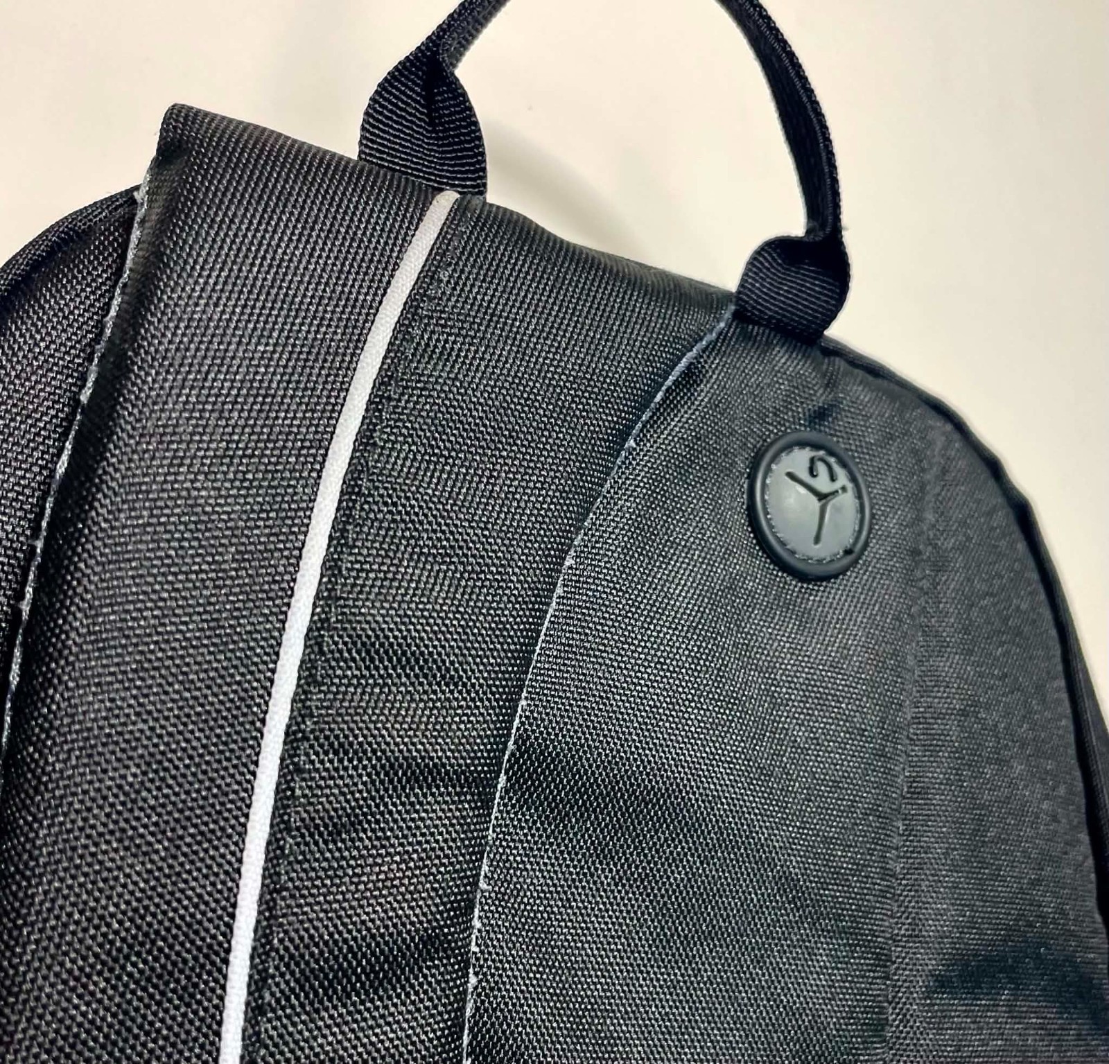 Vtg L.L. Bean Grid Ripstop Sling Backpack Black Grey Tan Reflective Y2K Techwear