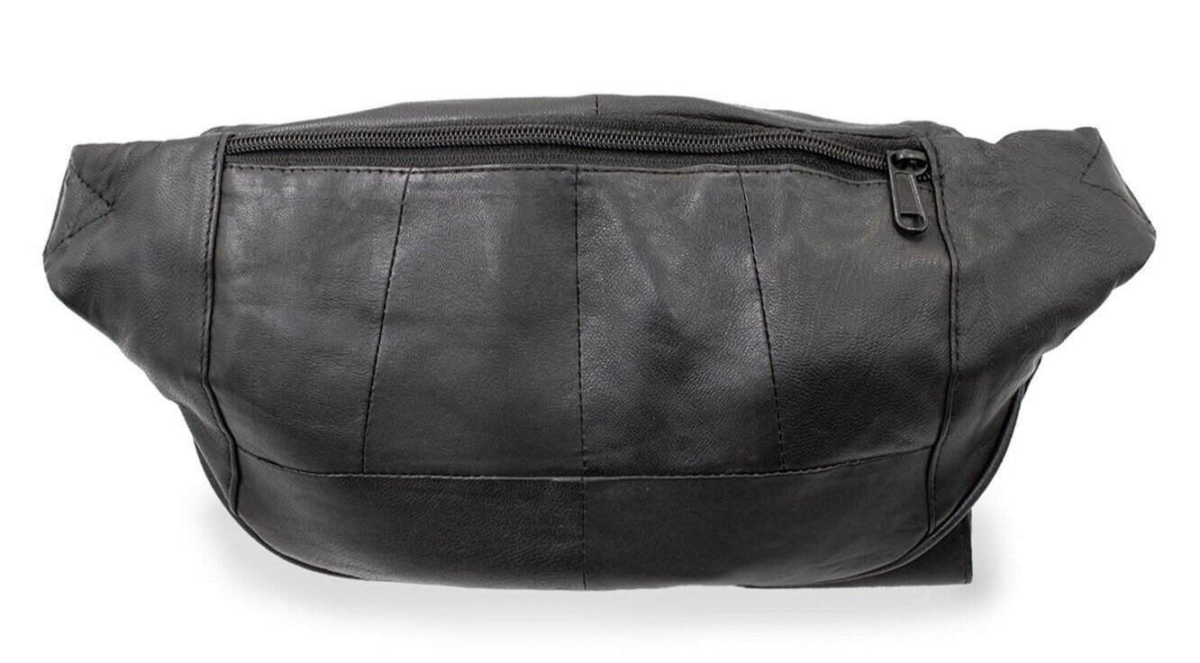 Genuine Leather Fanny Pack, Crossbody Travel Belt Bag for Men/Women