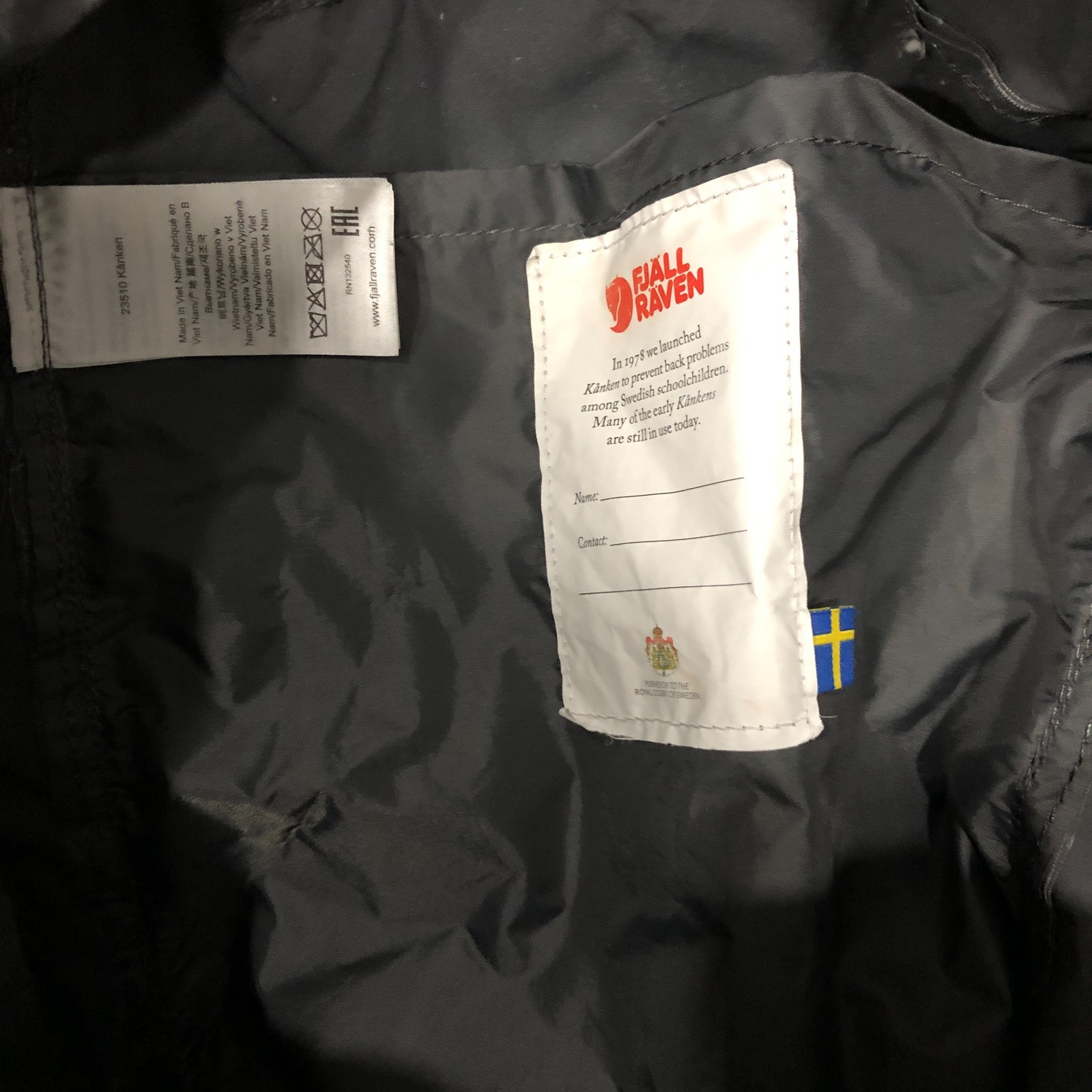 FJALLRAVEN KANKEN BACKPACK 23510 Gray Classic Outdoor Everyday School