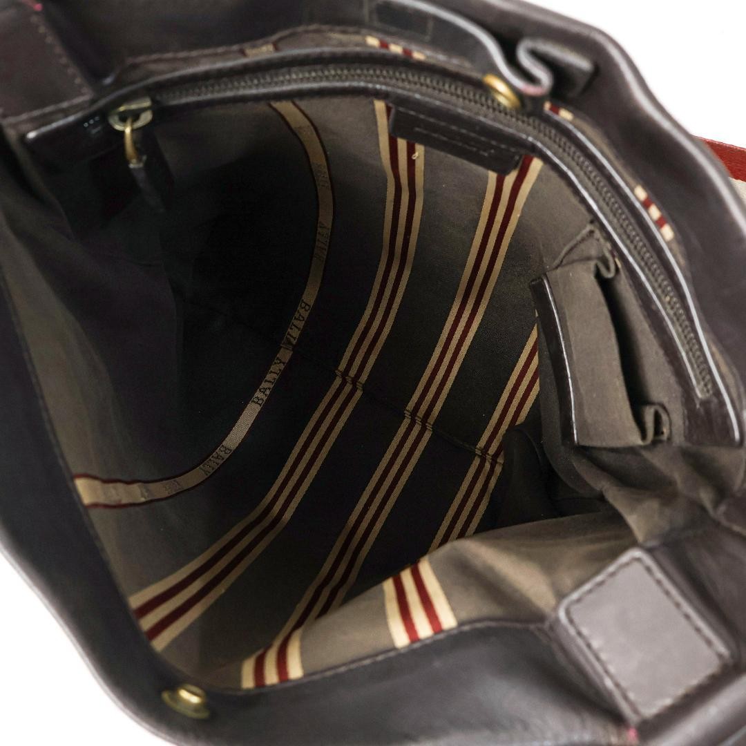 Authentic Bally Leather Shoulder Bag 29cm Brown Damaged Carry Casual Men’s