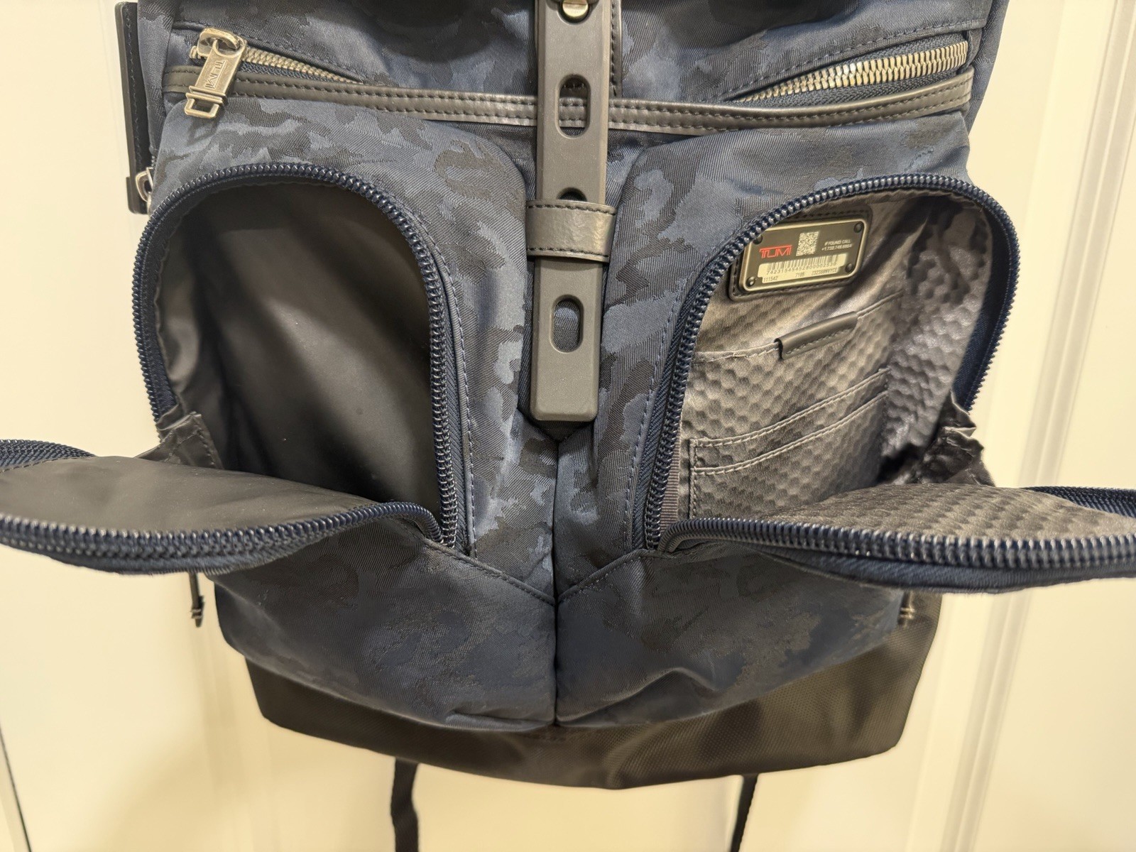 TUMI Alpha Bravo Navy Camo Roll Top Backpack 232388NVYCE