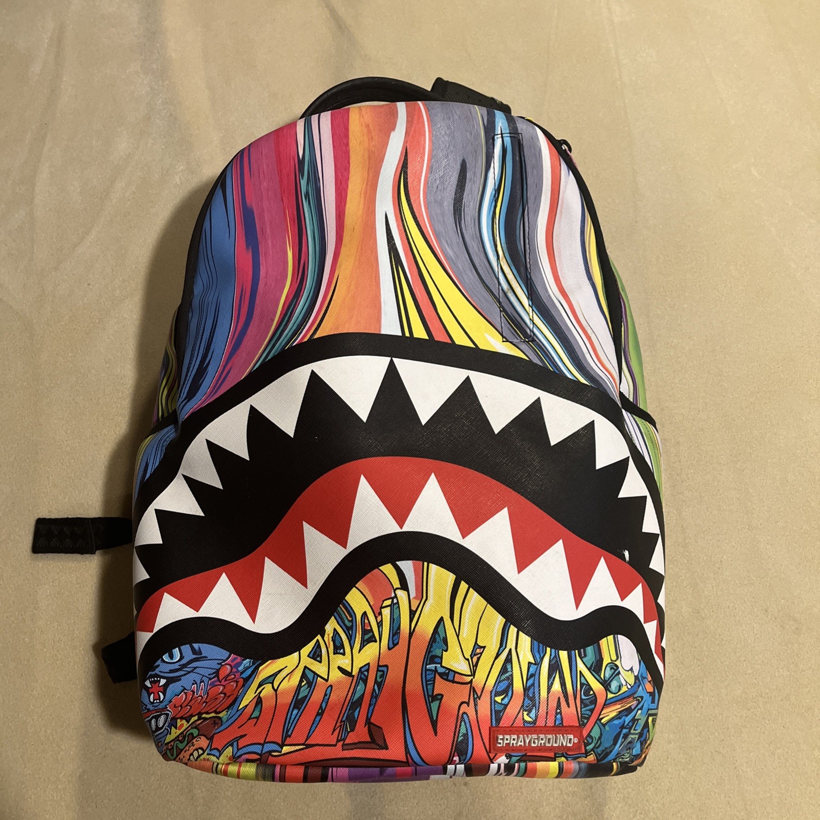 Sprayground Abstract Shark Designer Backpack Adjustable Strap – Preowned