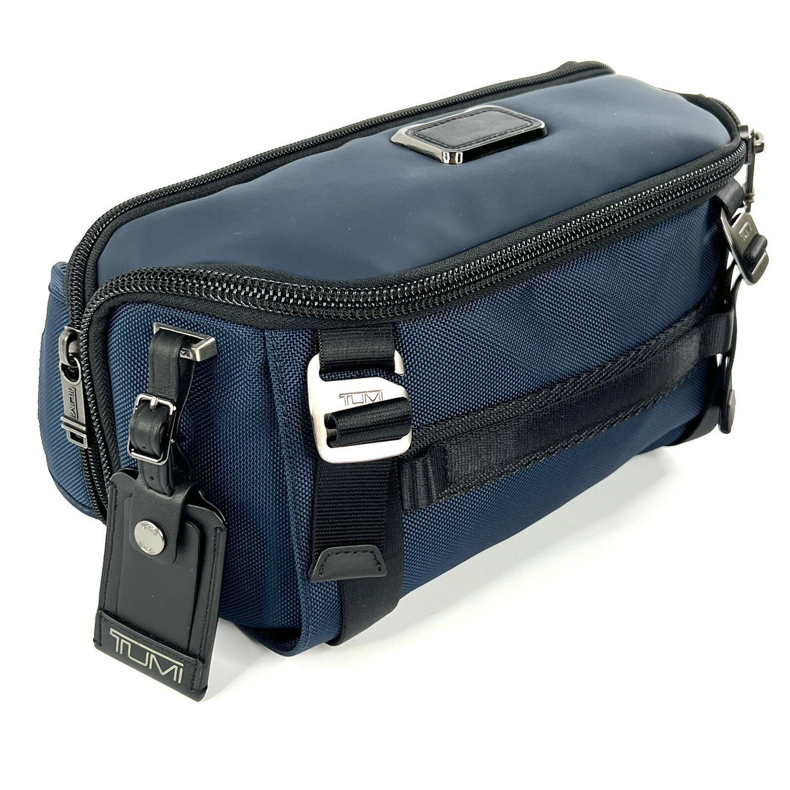 TUMI Alpha Bravo Platoon Sling Navy Blue and Black Shoulder Bag Crossbody