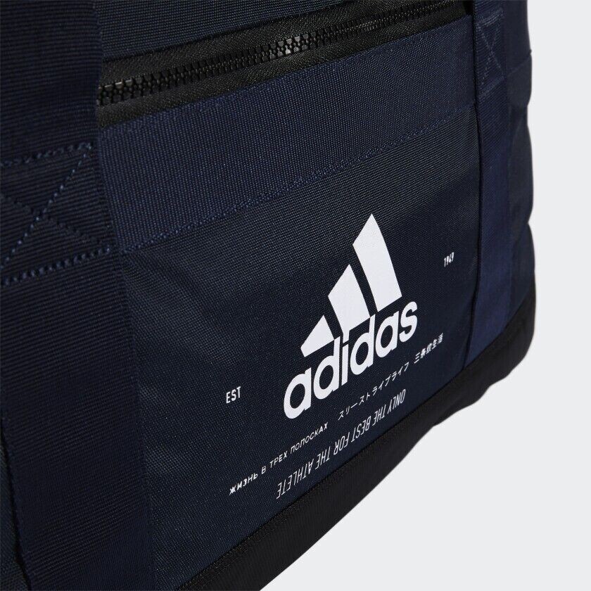Adidas Amplifier MEDIUM NAVY BLACK Duffel Bag Men HFC99 OS LIFETIME NWT NEW $65