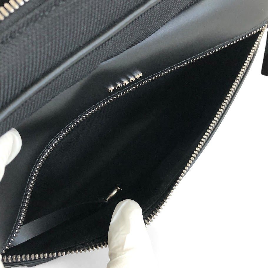 BALLY Authentic shoulder bag in nylon and leather black 18.5×26cm w/dustbag