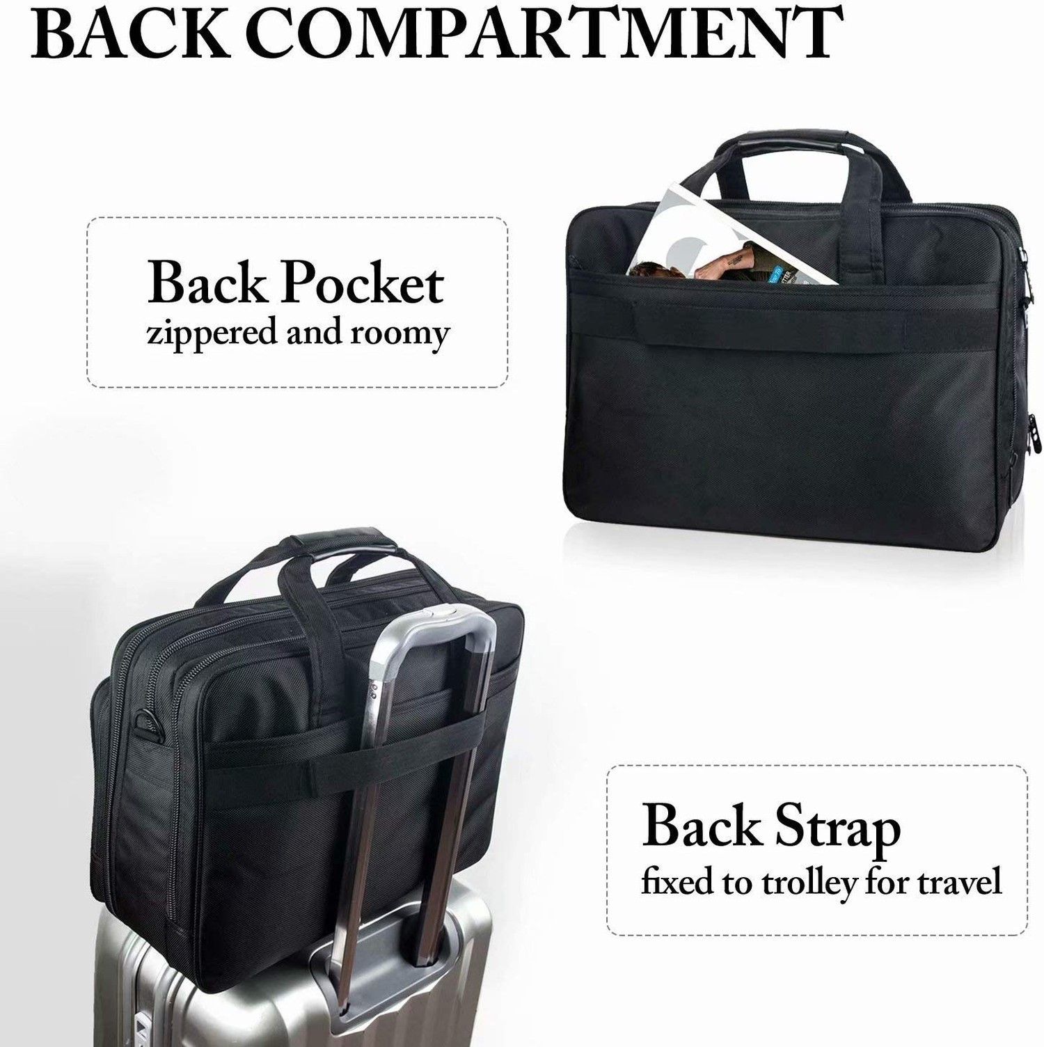 Ytonet Laptop Bag, Expandable Laptop Briefcases for Men Fits 17.3 Inch Laptop…