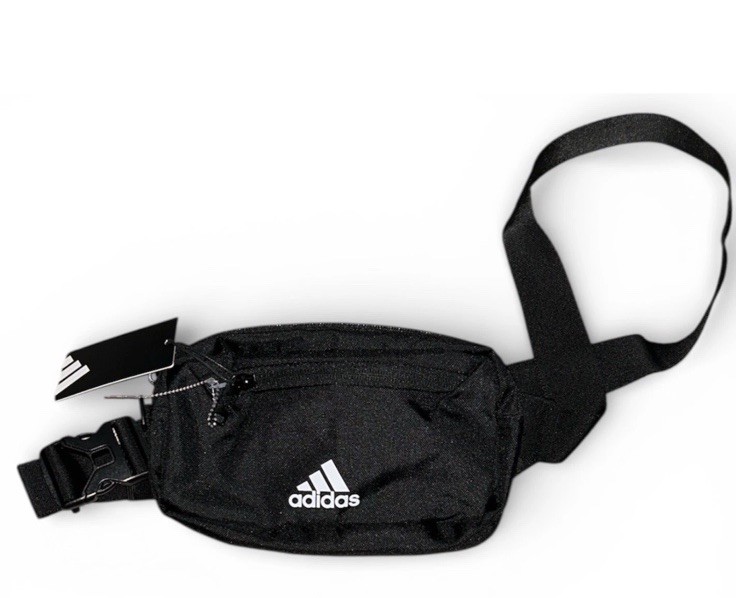 Adidas Unisex Must have 2 Fanny Pack Waist Belt Crossbody Travel Bag Black NWT